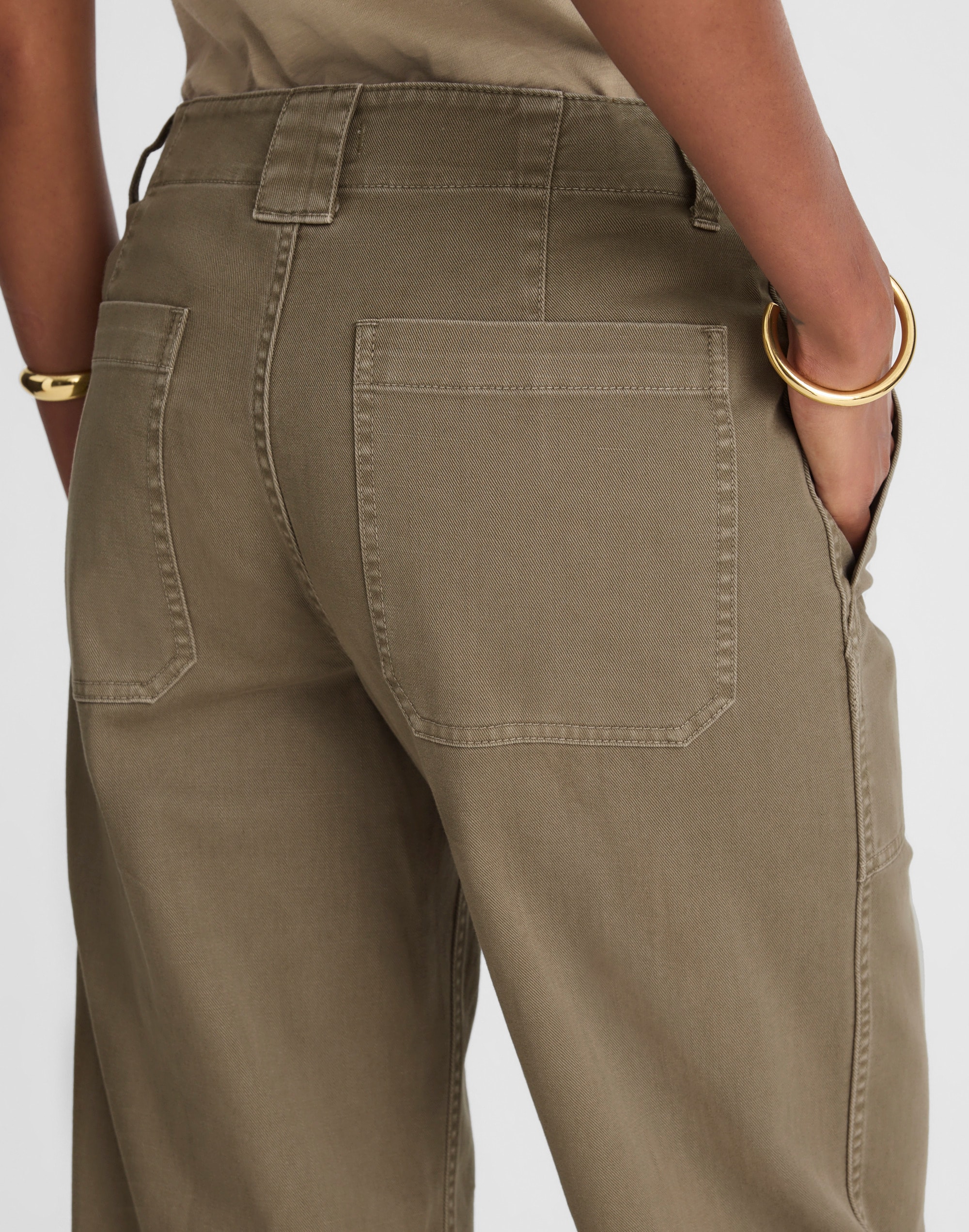 Tapered-Leg Utility Pants
