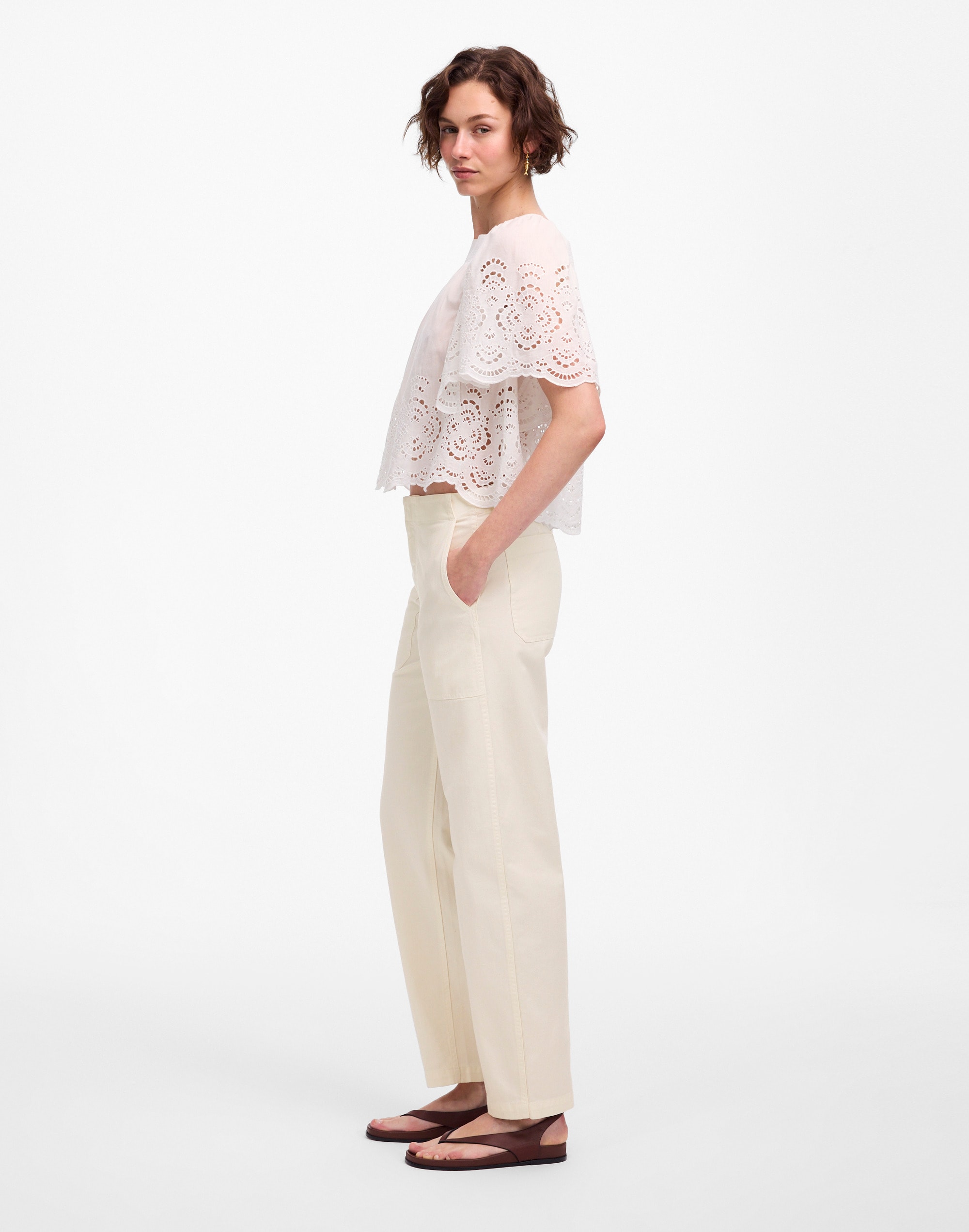 Tapered-Leg Utility Pants