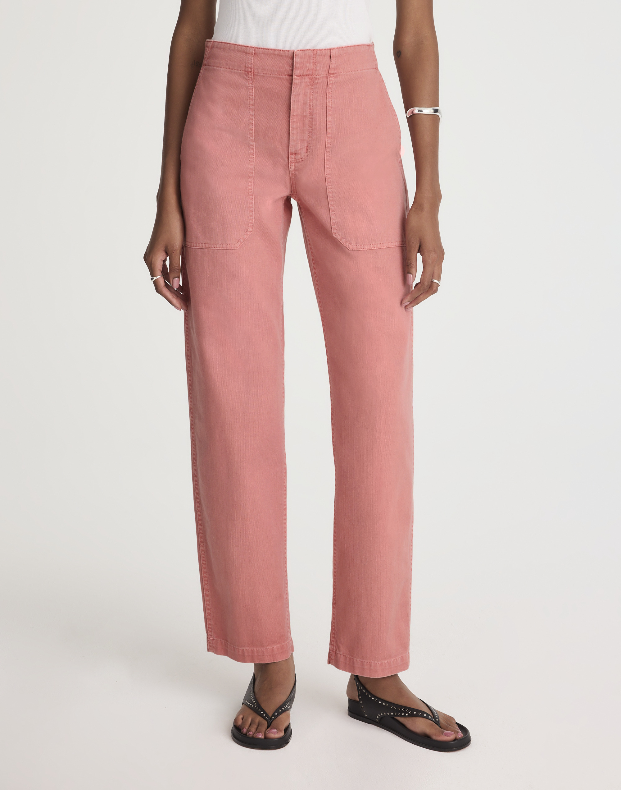 Petite Tapered-Leg Utility Pants