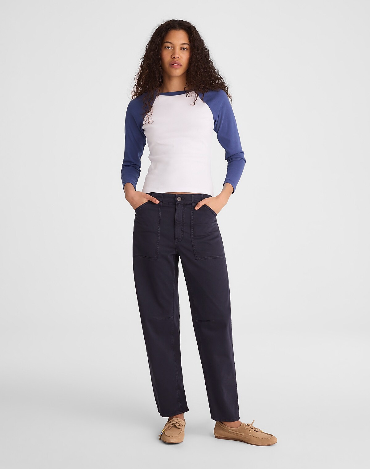 The Darted Barrel-Leg Utility Pant