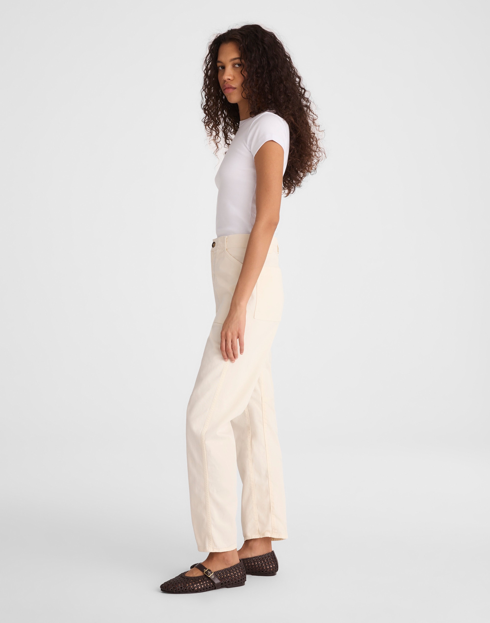 The Darted Barrel-Leg Utility Pant