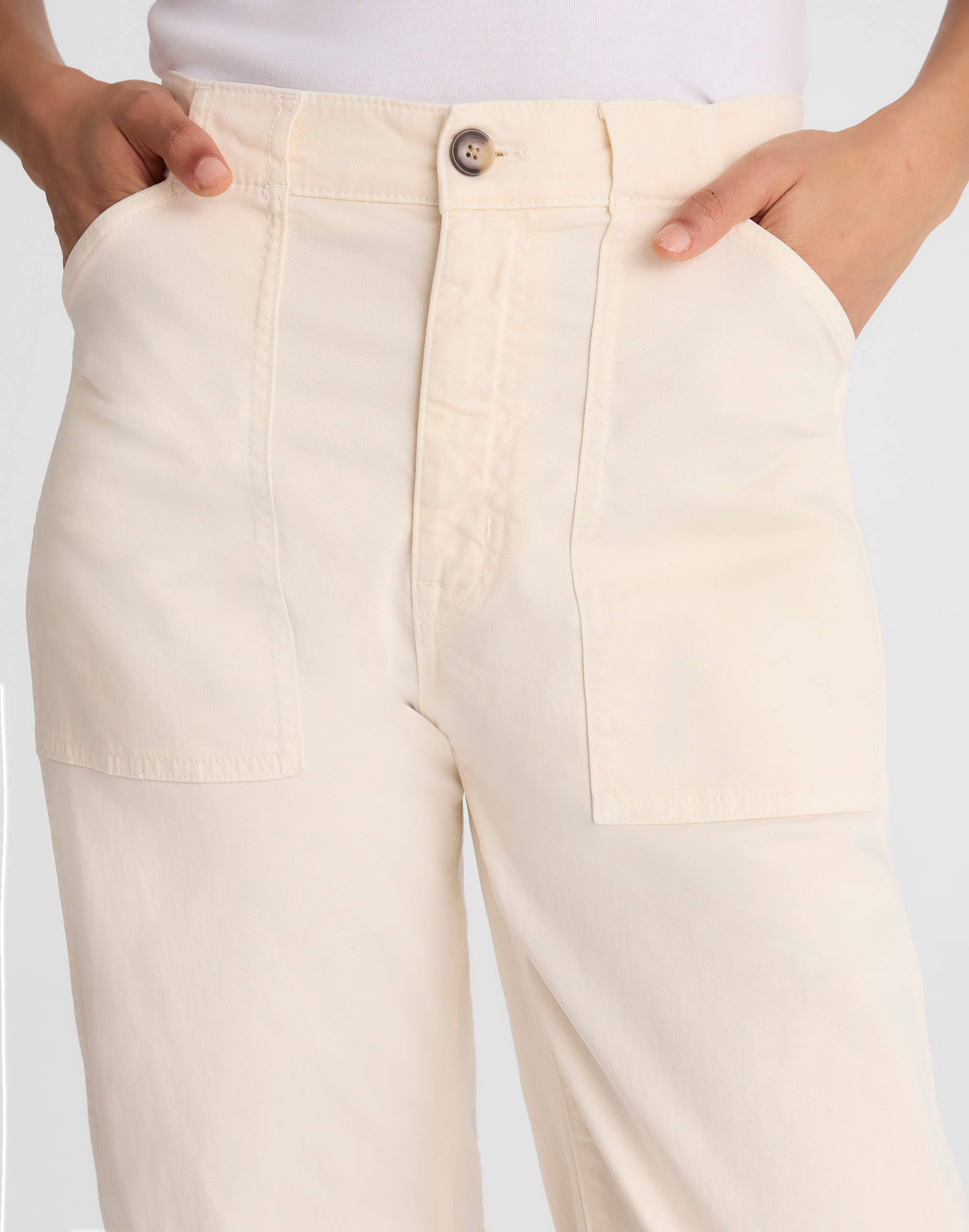 The Darted Barrel-Leg Utility Pant