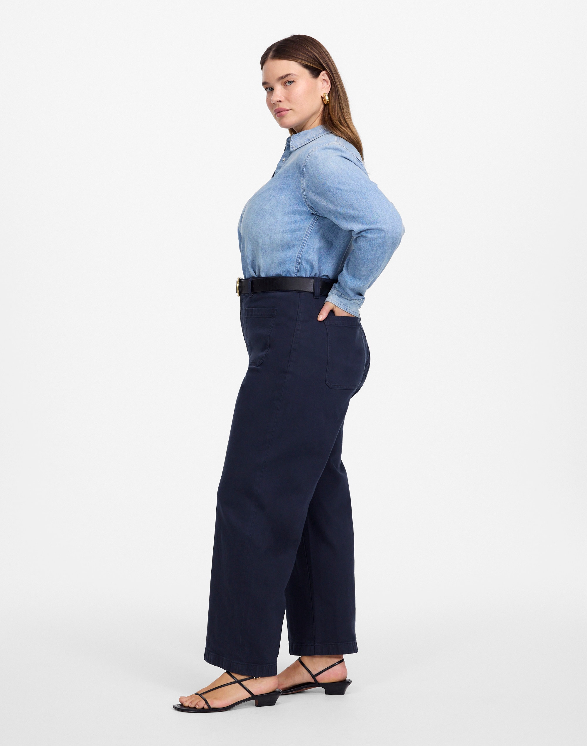 The Plus Emmett Wide-Leg Pant: Patch Pocket Edition