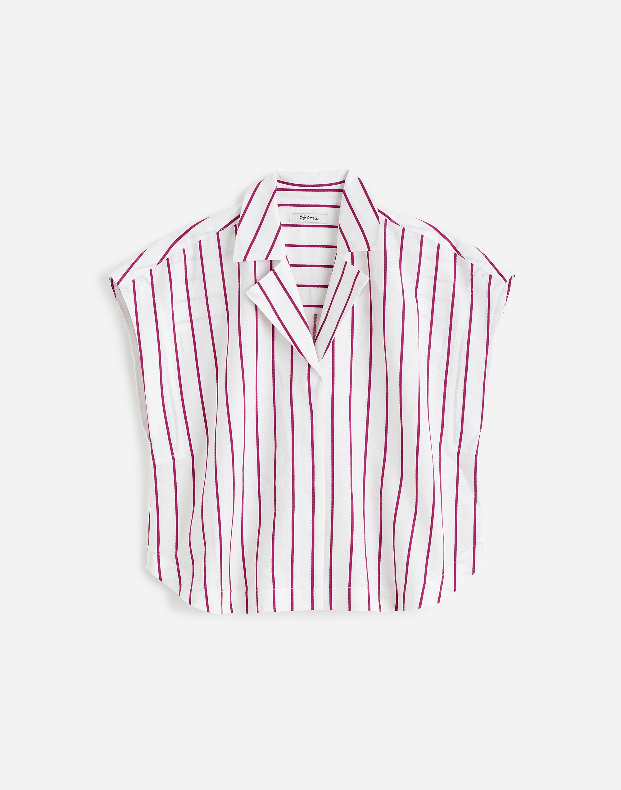 Resort-Collar Shirt in Linen-Cotton