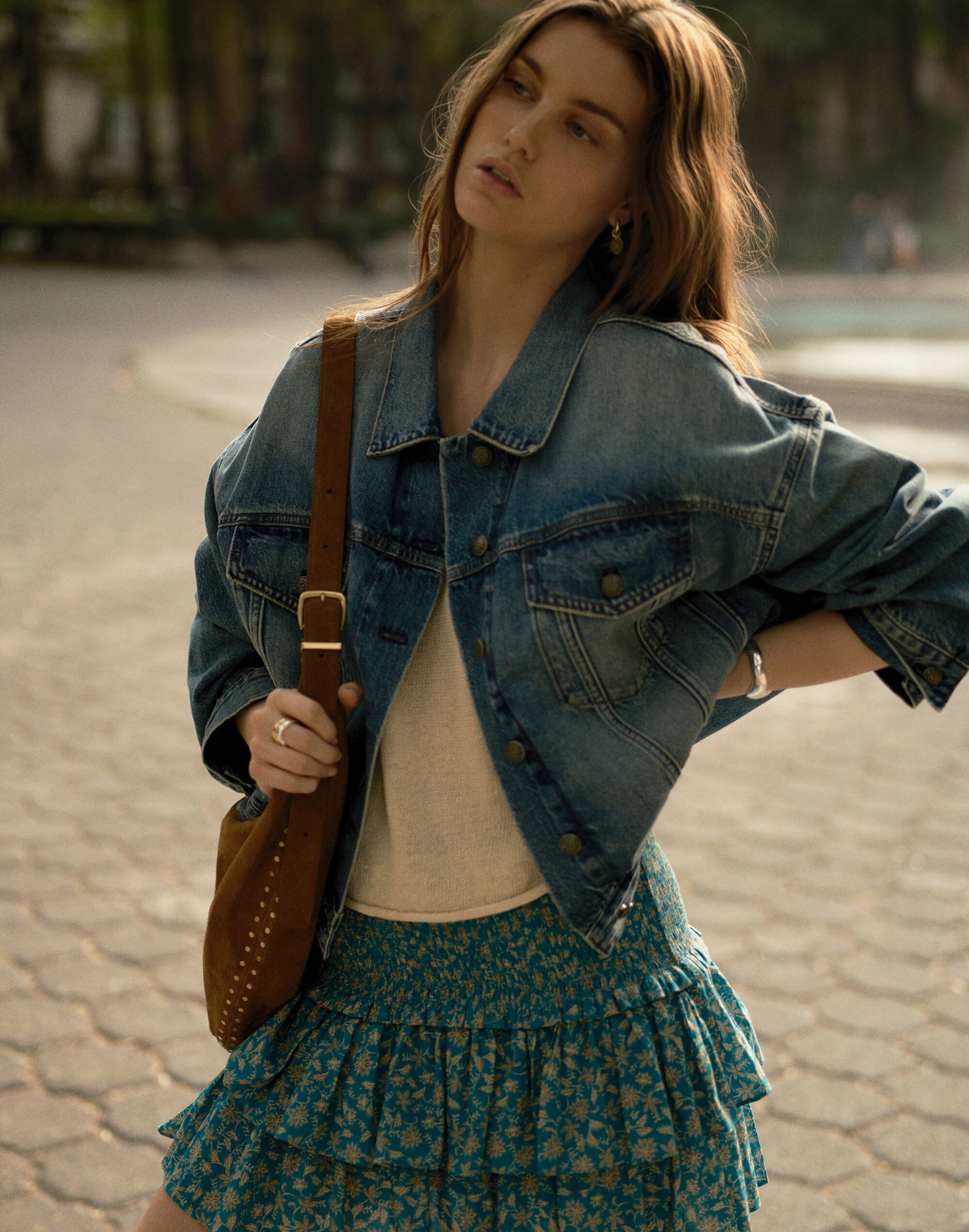 Tiered Drawstring Mini Skirt