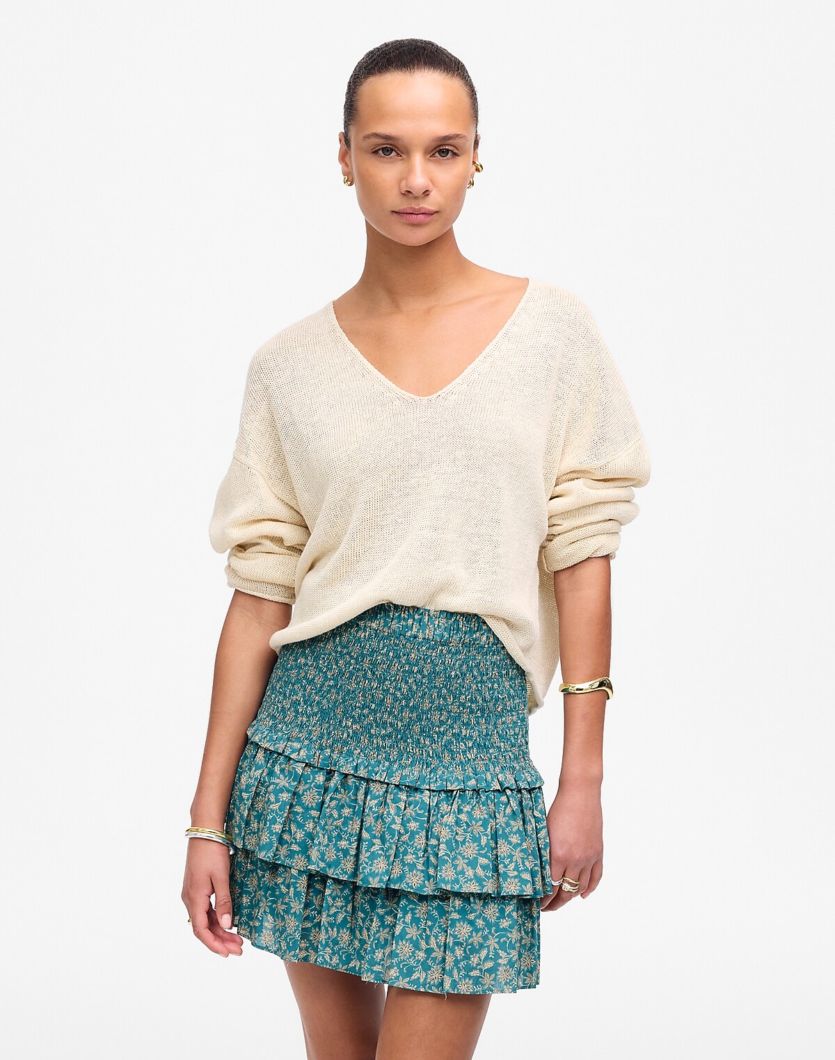 Tiered Mini Skirt