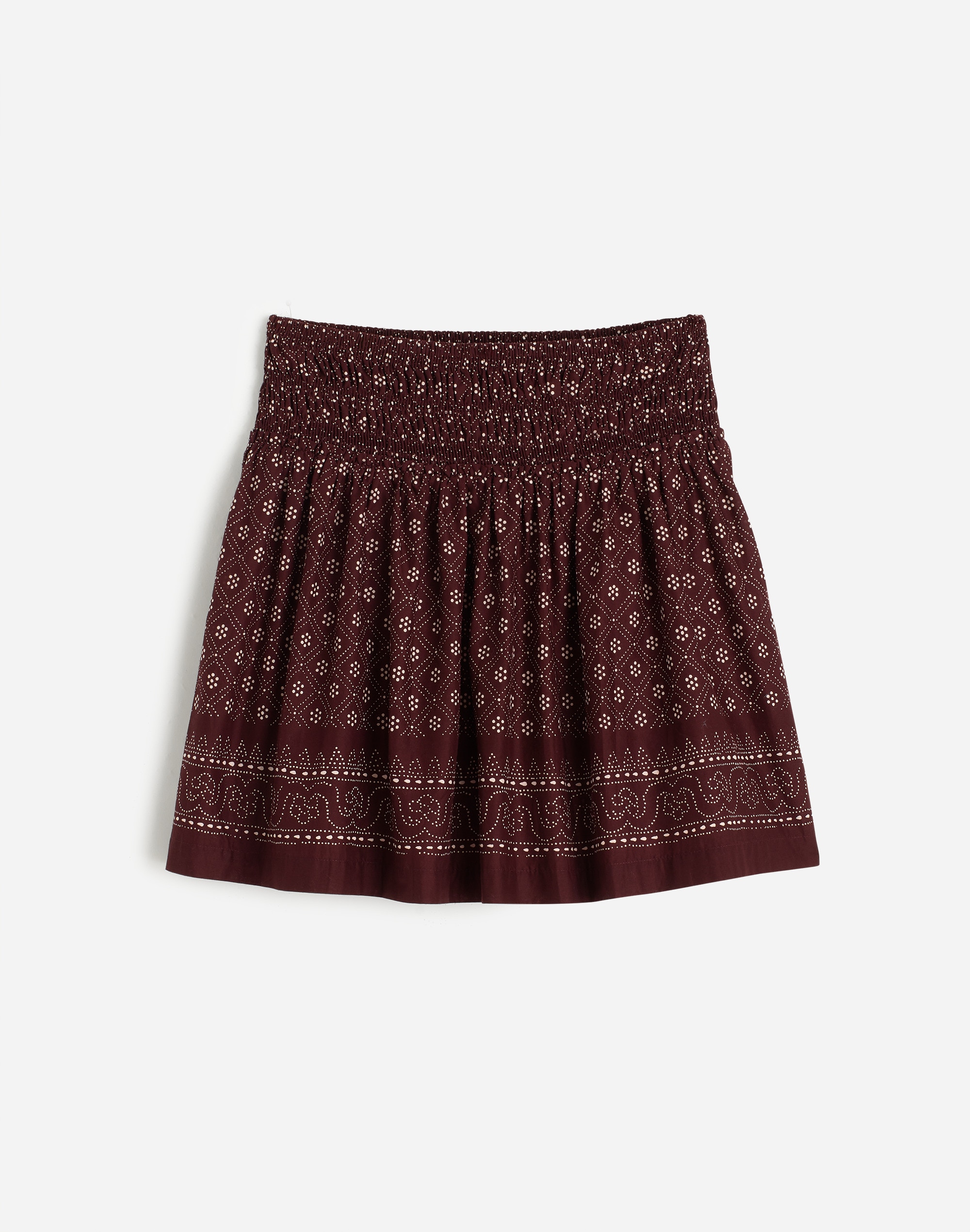 Ruffled Mini Skirt in Paisley Cotton Voile