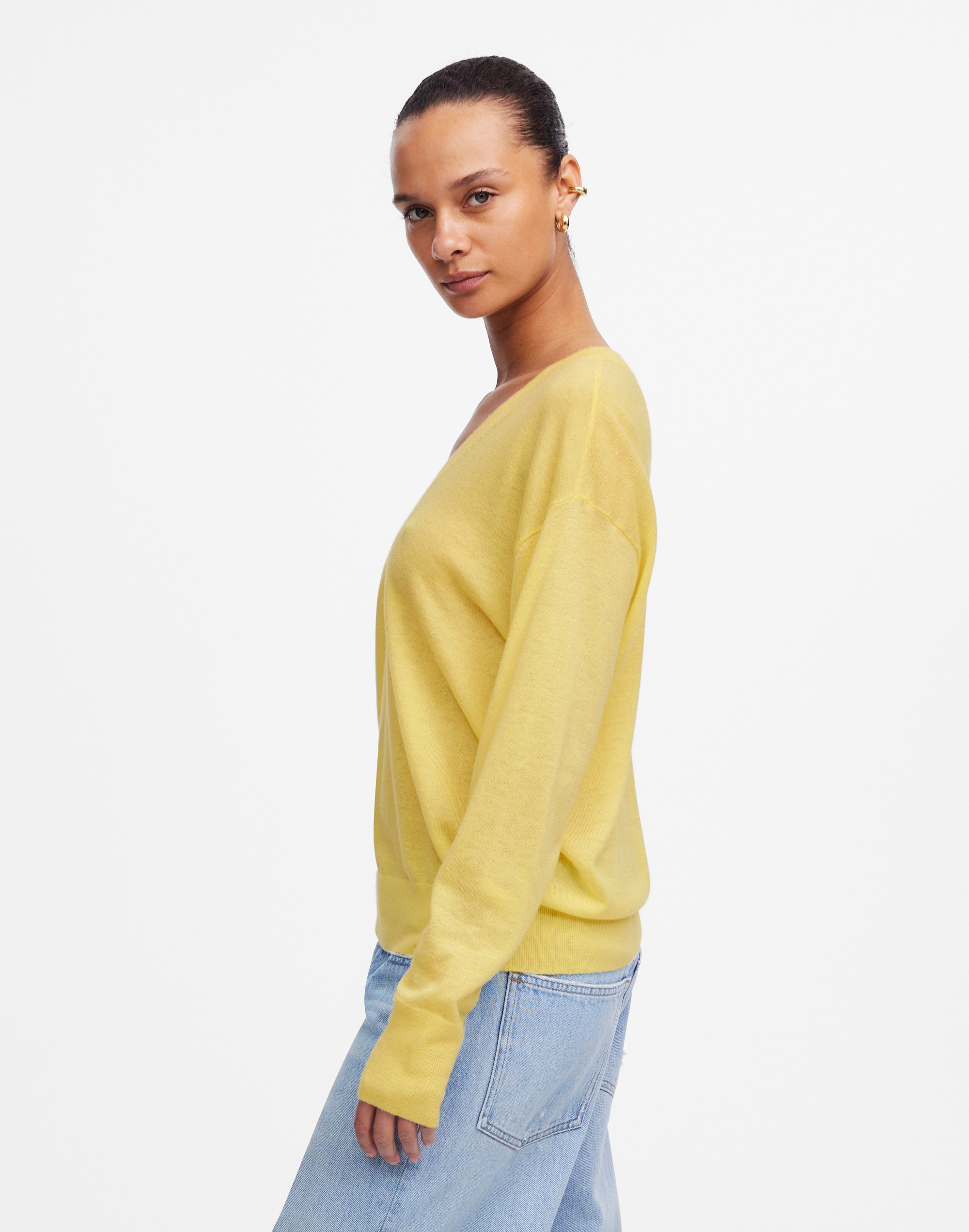 Cashmere U-Neck Pullover Alternate Image 3