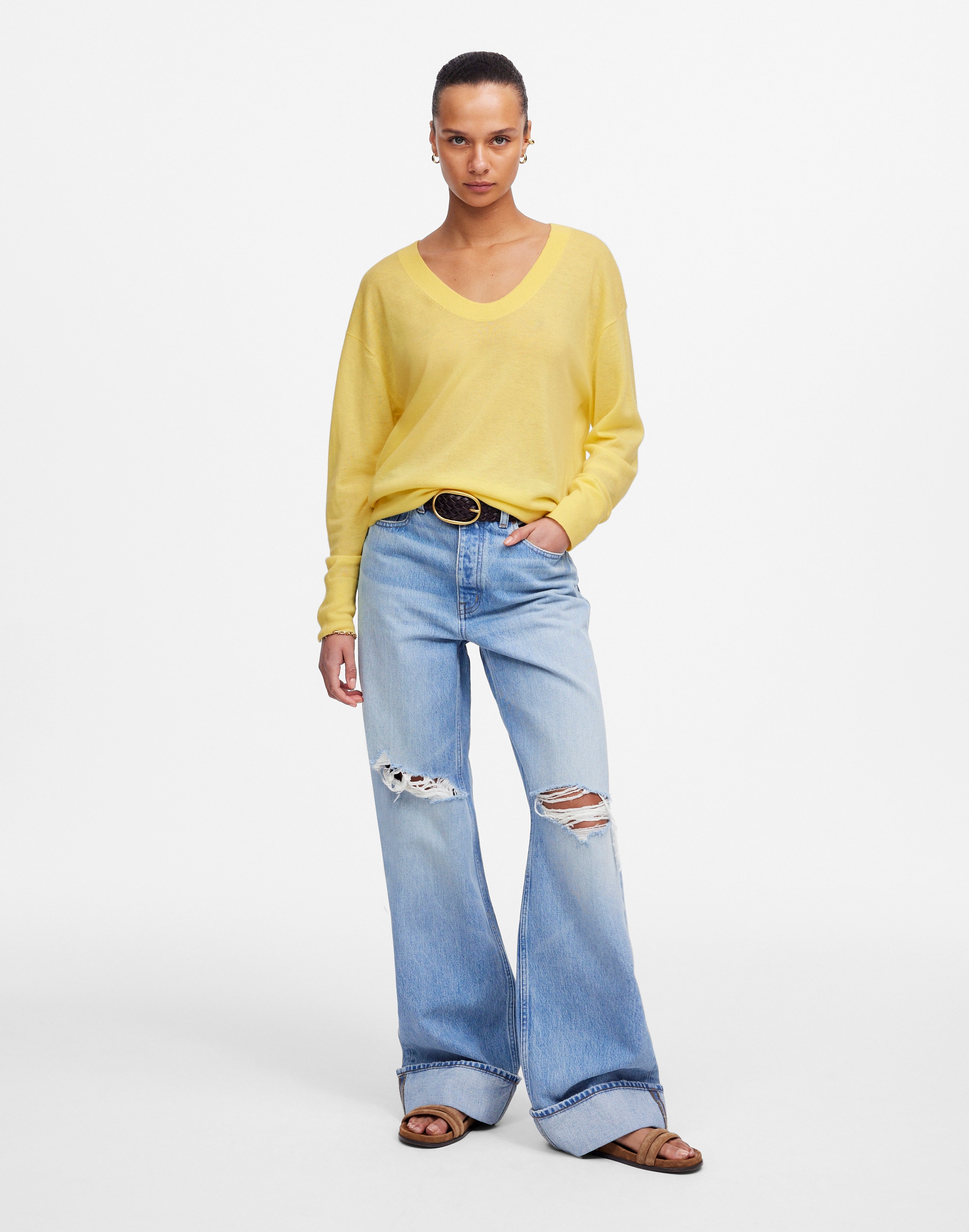 Cashmere U-Neck Pullover Alternate Image 5