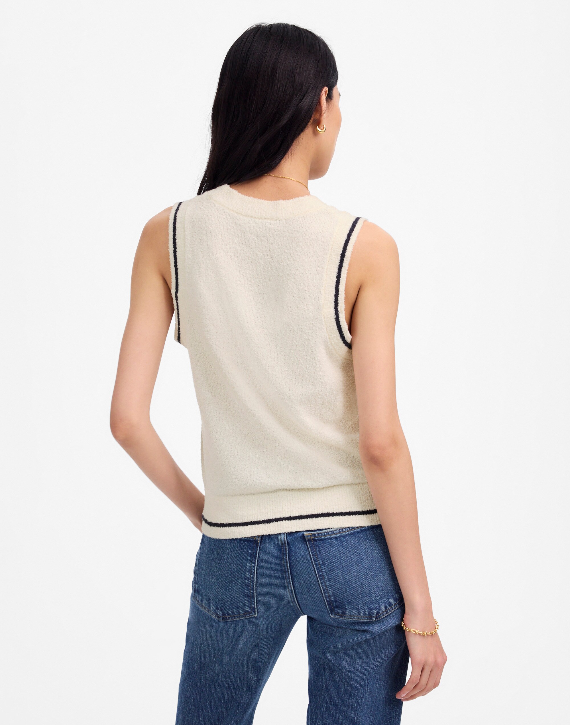 Boucl&eacute;-Knit Sweater Tank Alternate Image 4