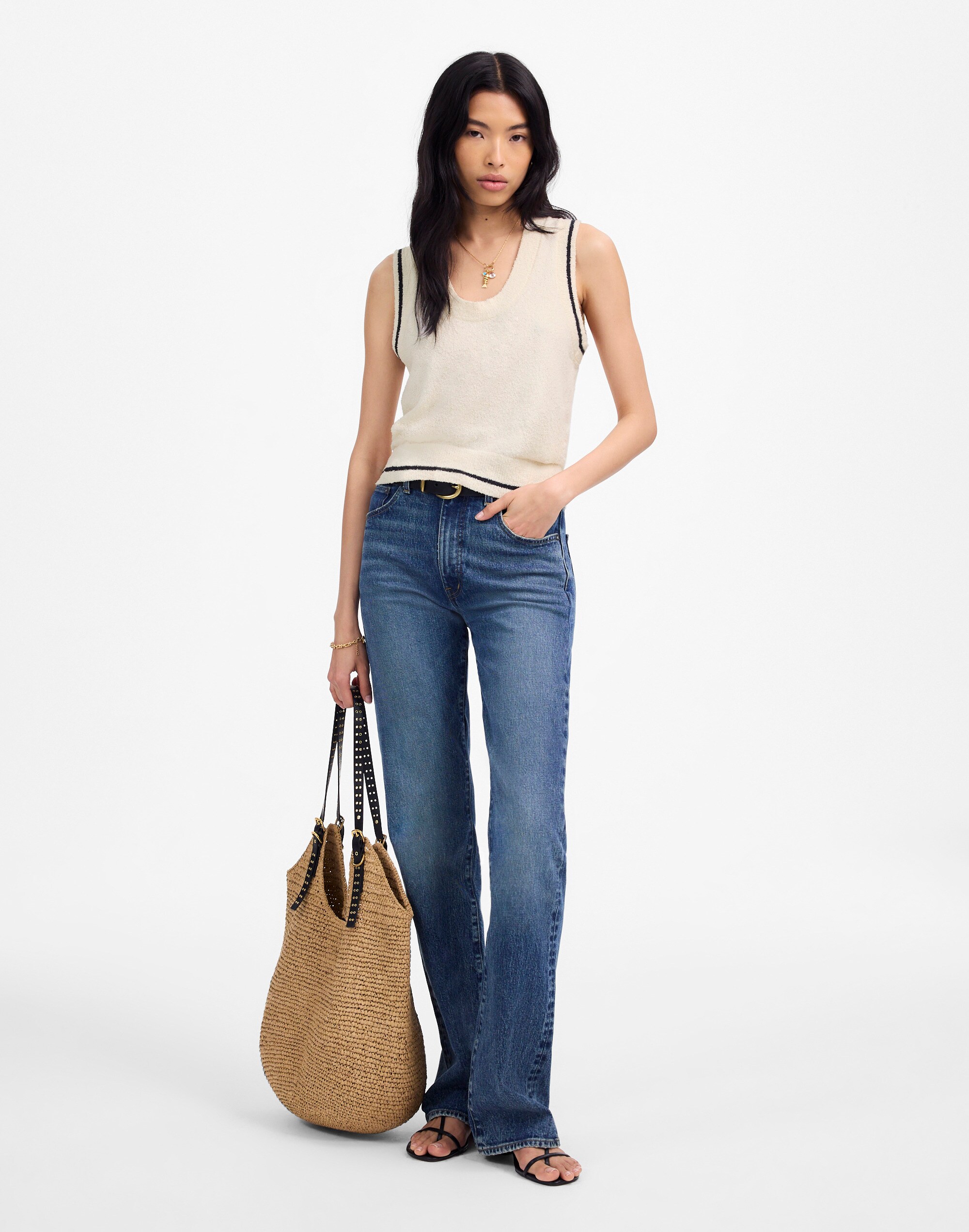 Boucl&eacute;-Knit Sweater Tank Alternate Image 5