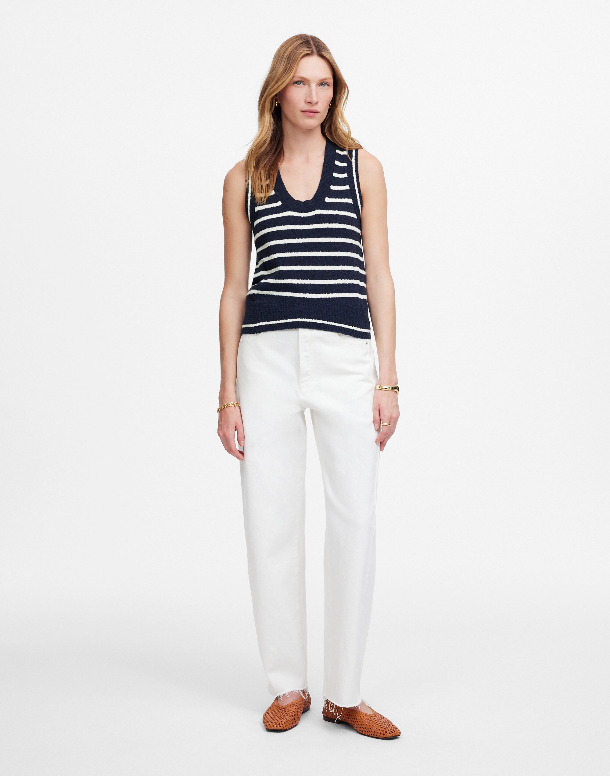 Bouclé-Knit Sweater Tank