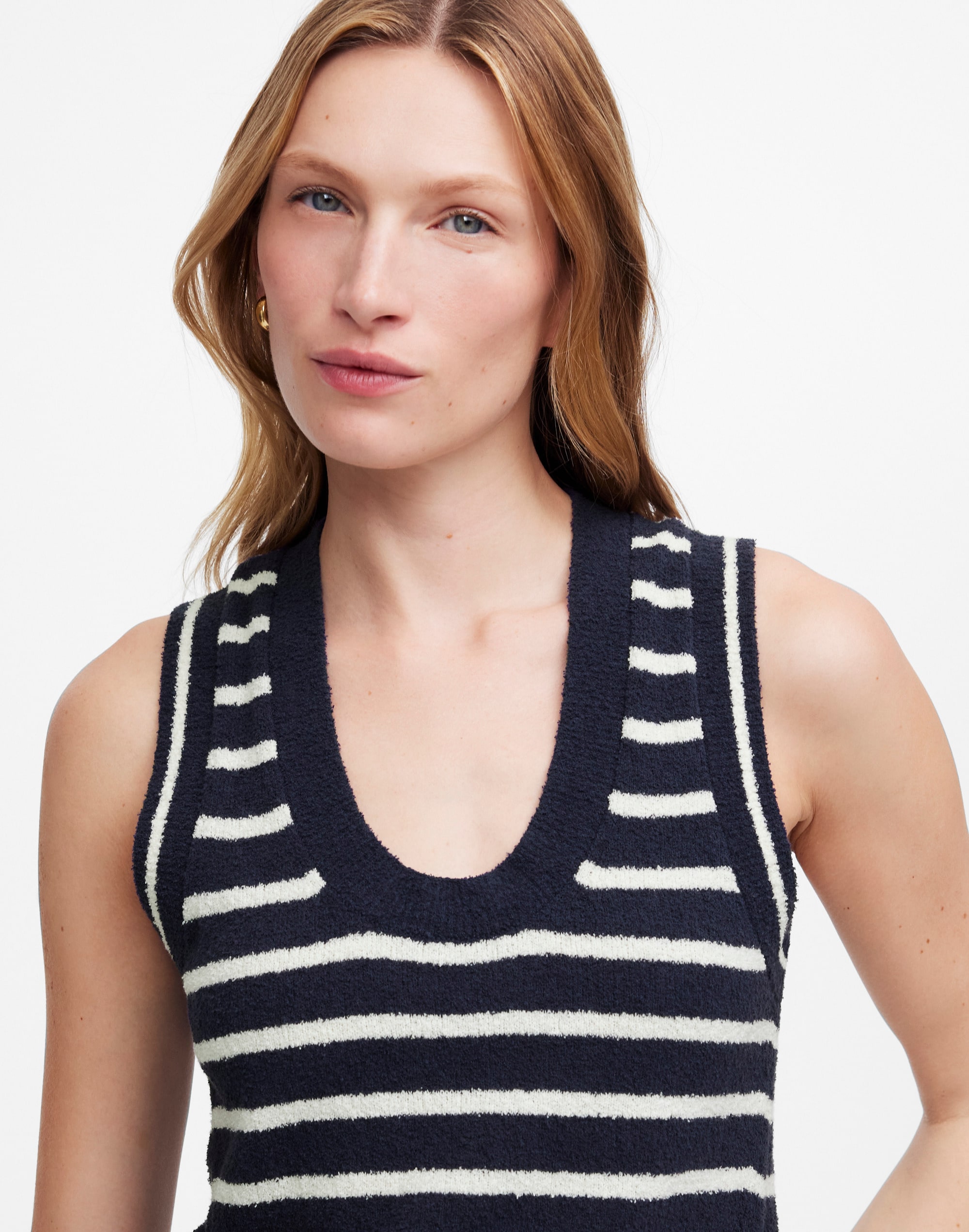 Bouclé-Knit Sweater Tank