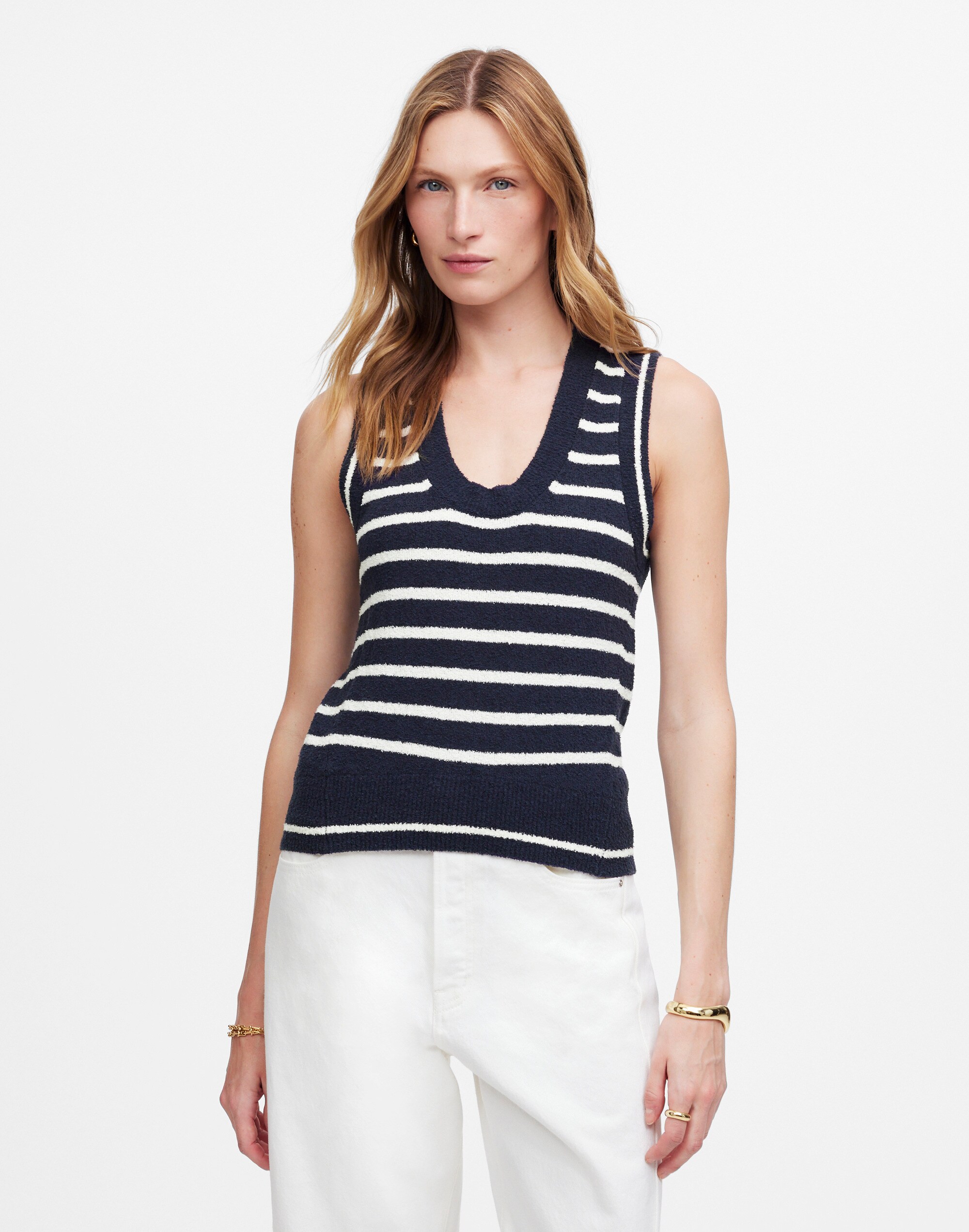 Bouclé-Knit Sweater Tank