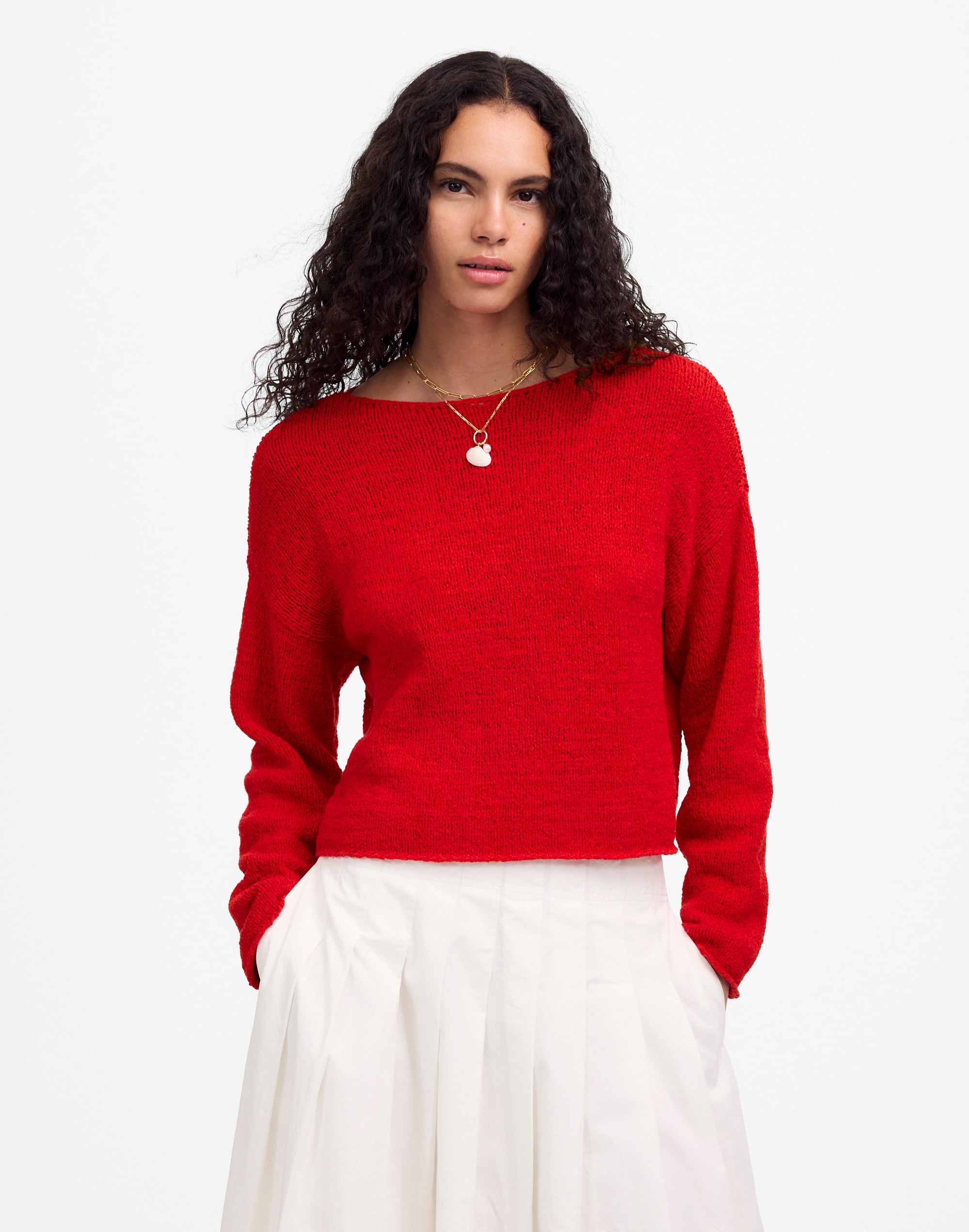 Boatneck Pullover Sweater