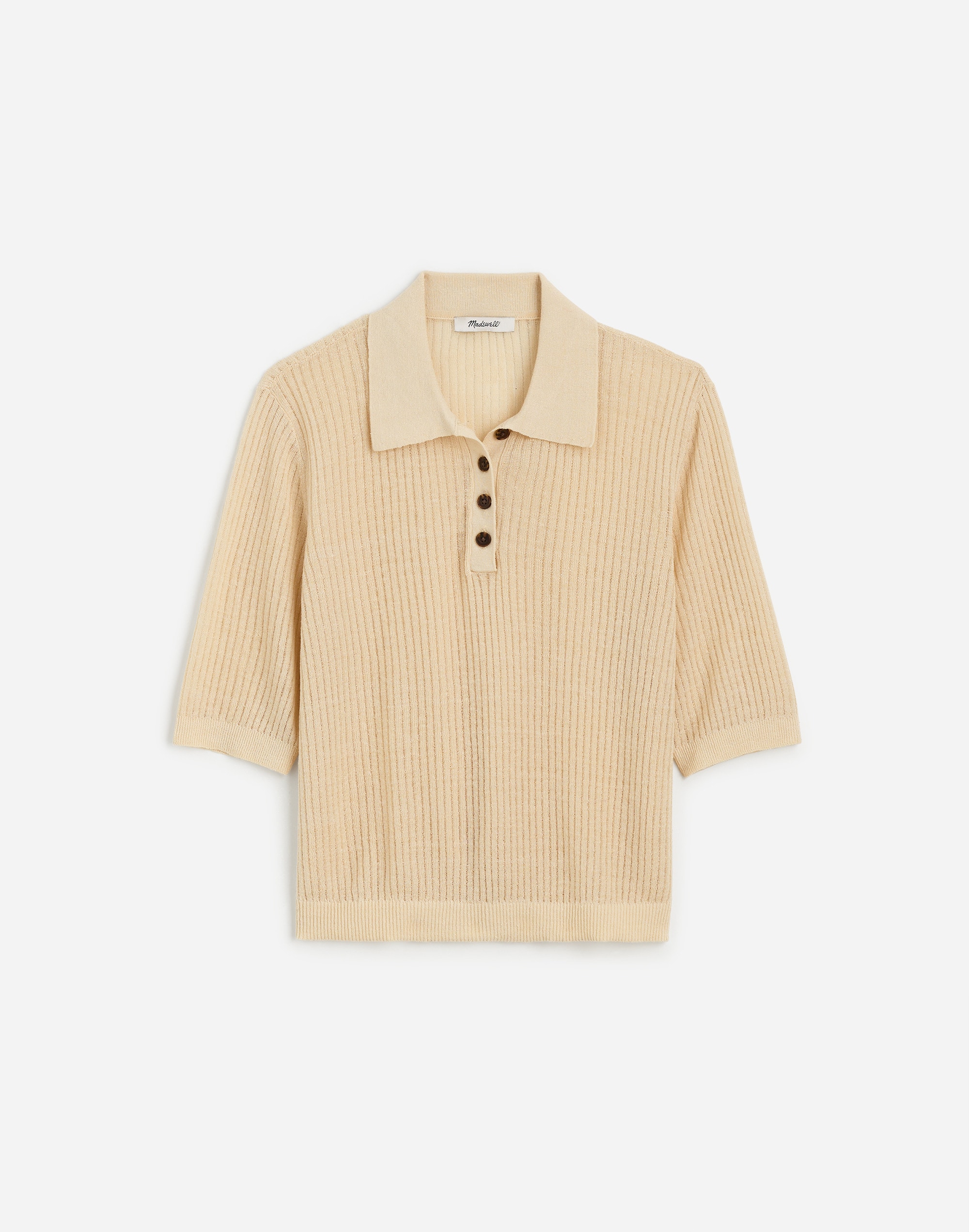 Short-Sleeve Polo Sweater Tee