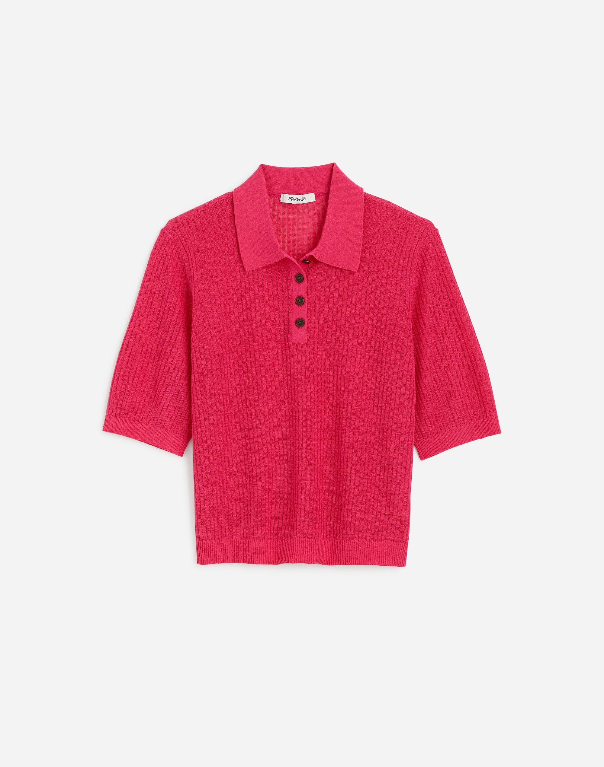 Short-Sleeve Polo Sweater Tee