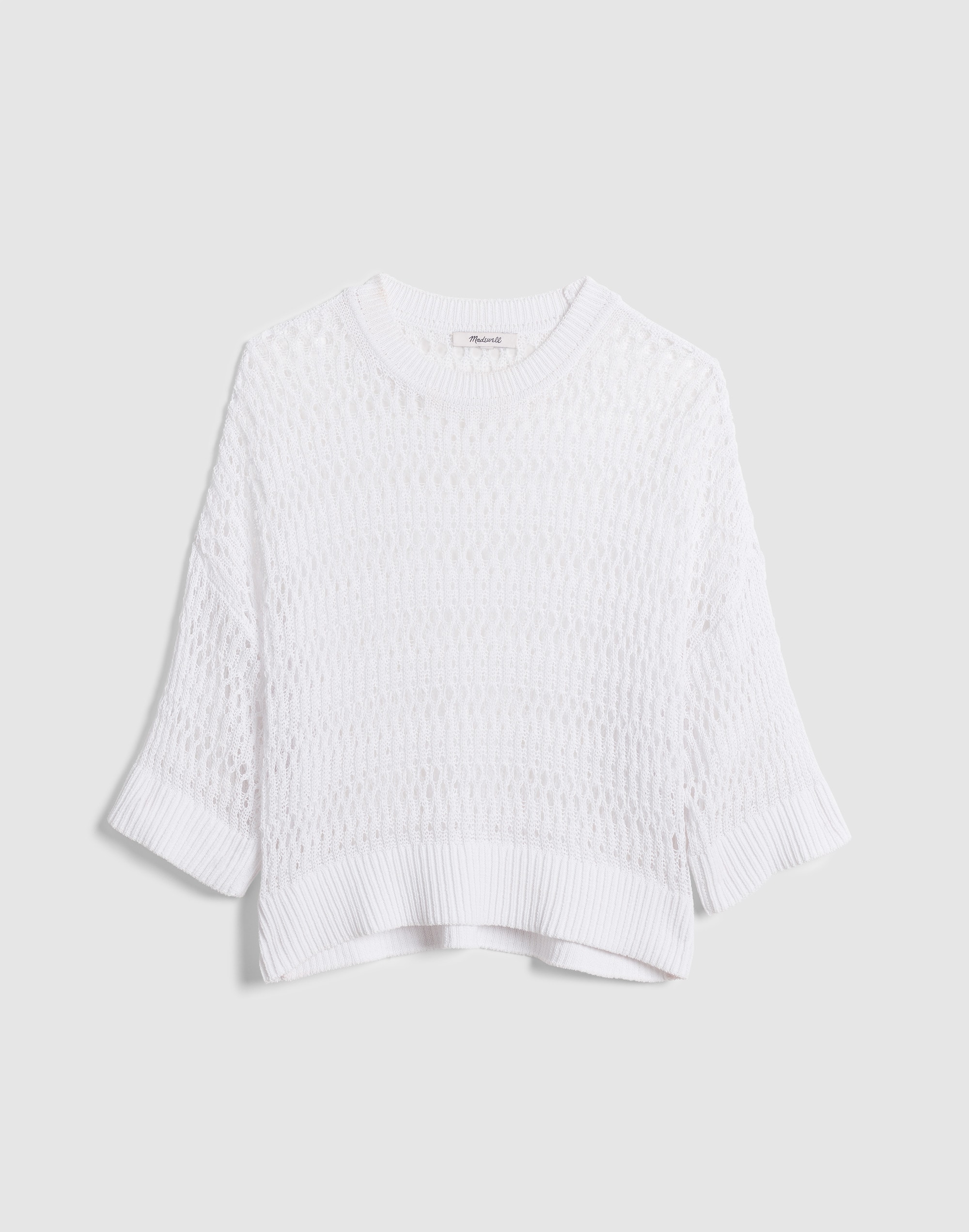 Relaxed Open-Stitch Sweater Tee