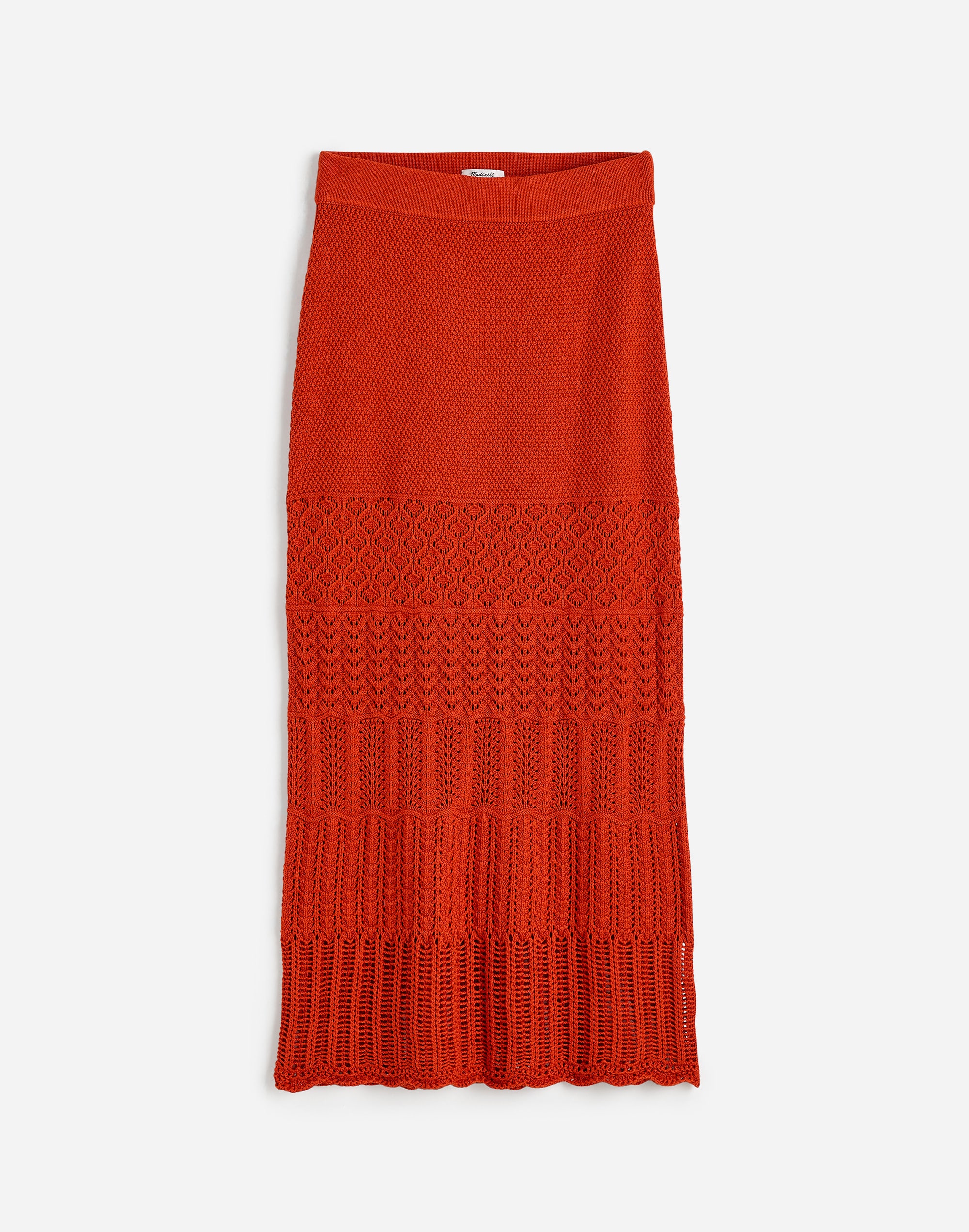 Pointelle-Stitch Maxi Skirt