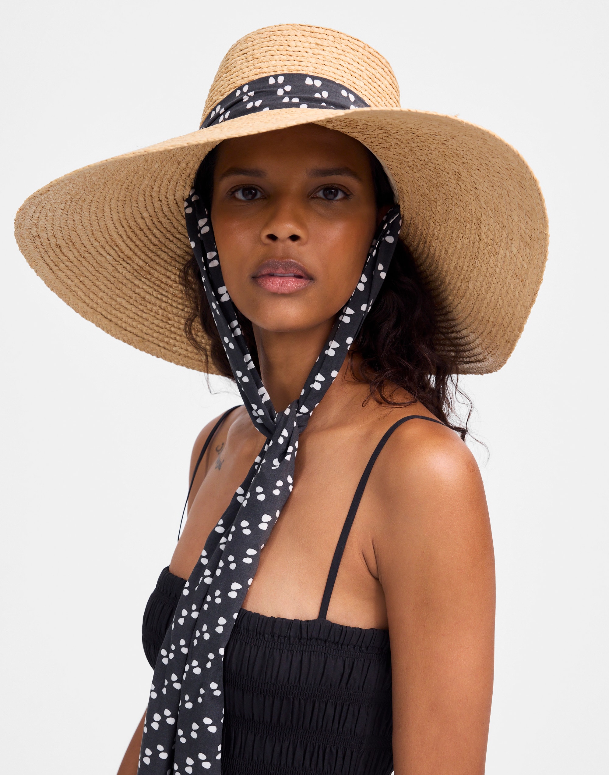 Scarf Straw Hat