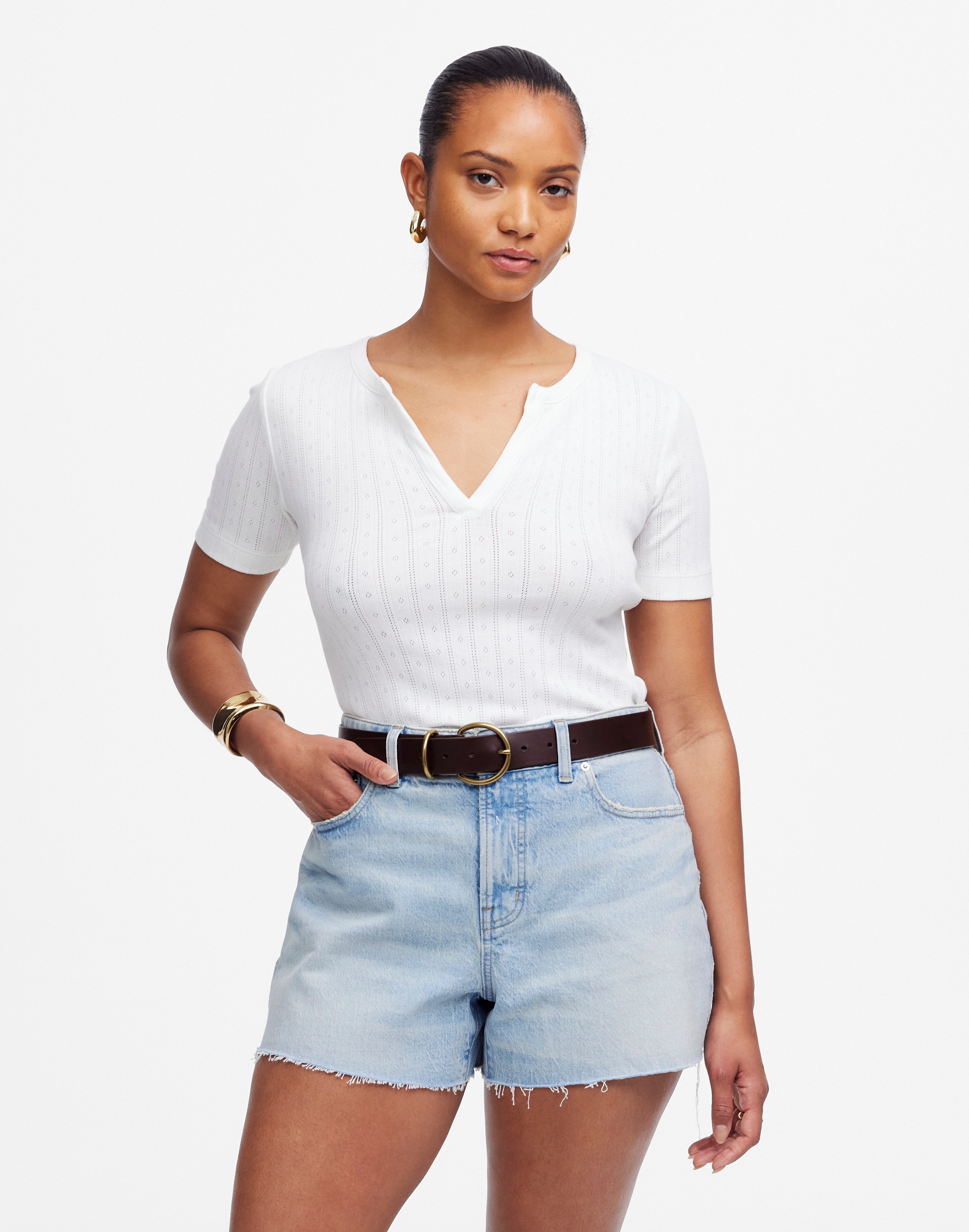 The Curvy Perfect Vintage Jean Short in Foster Wash