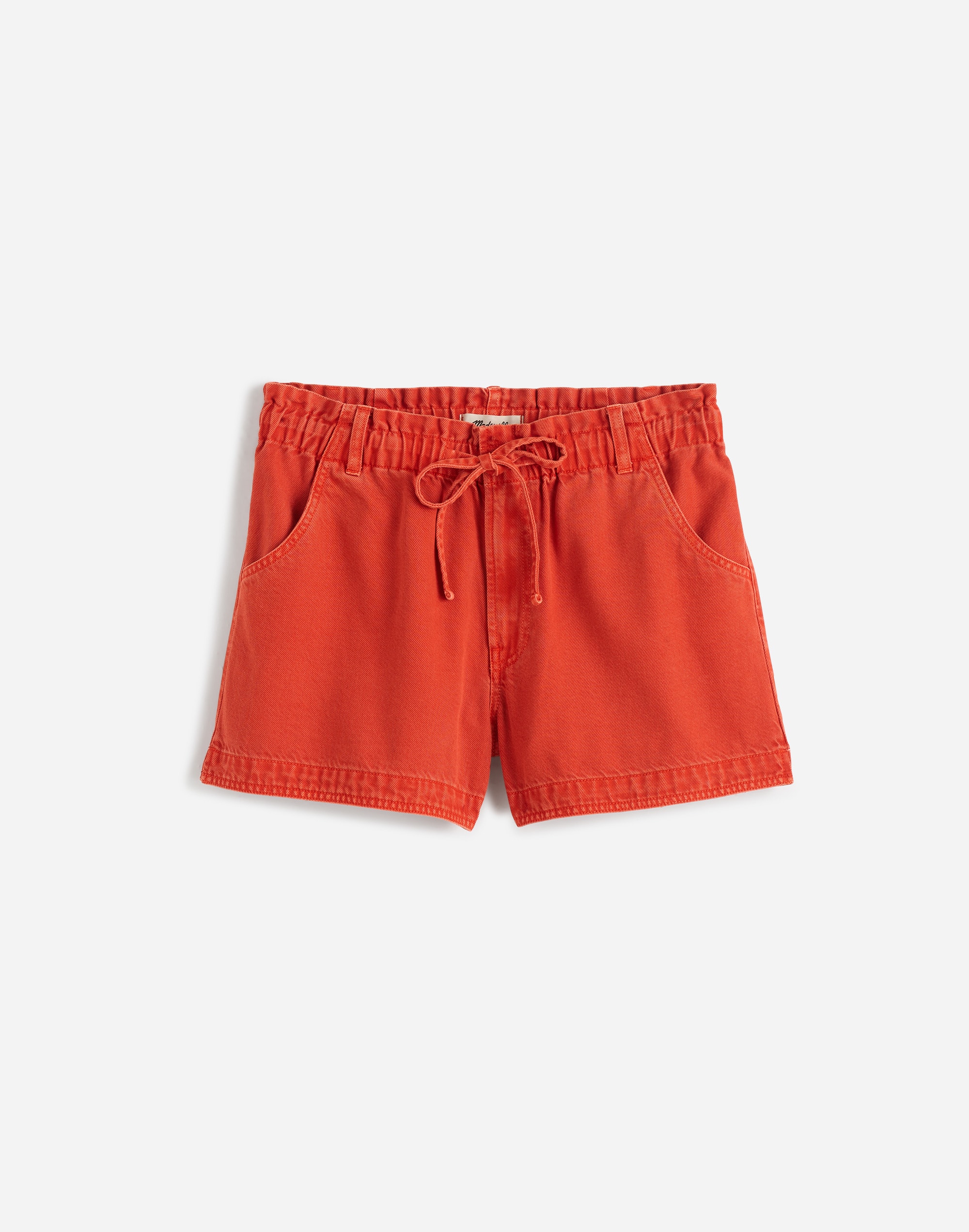 Tie-Waist Shorts in Garment Dye: Airy Denim Edition