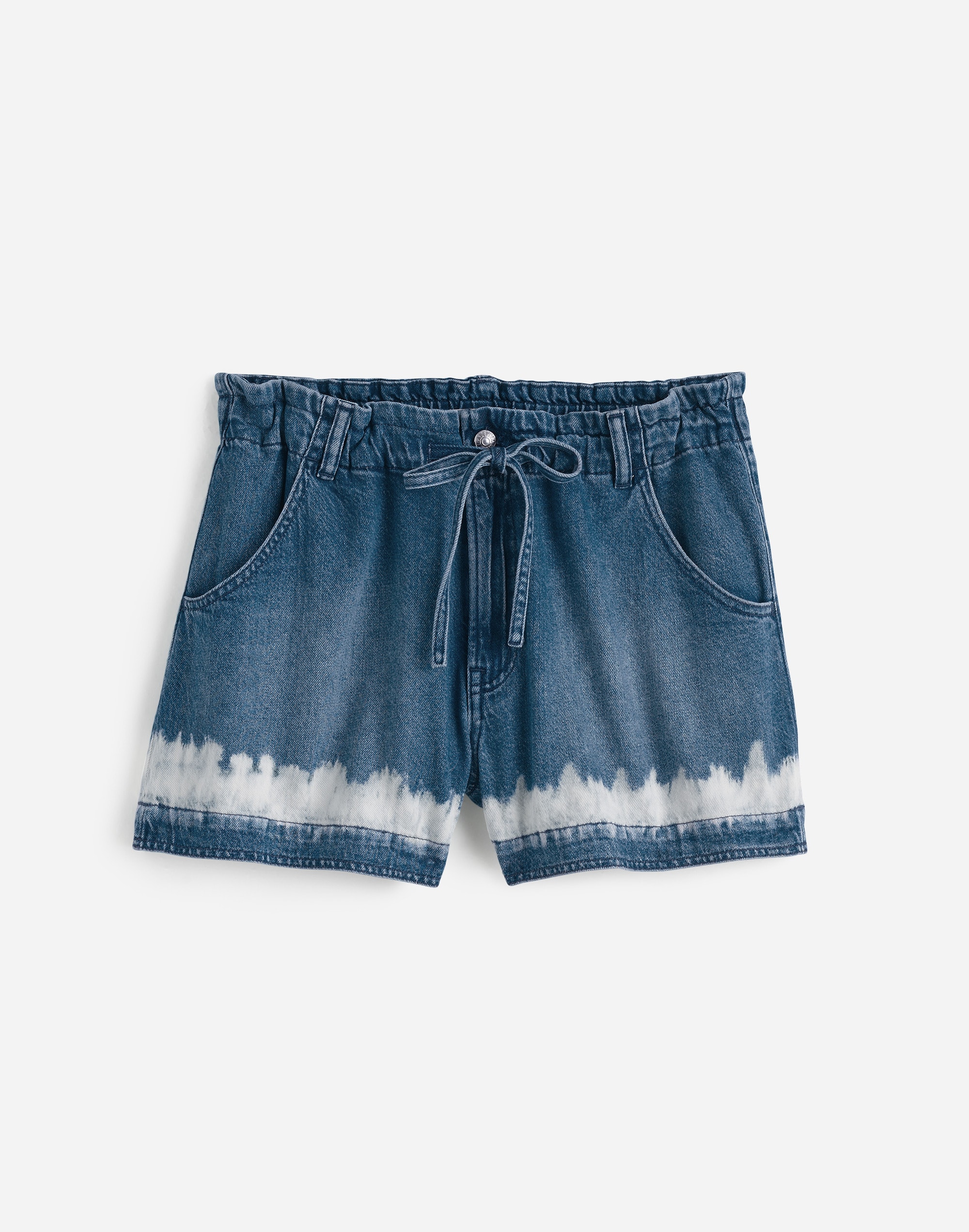 Tie-Waist Denim Shorts