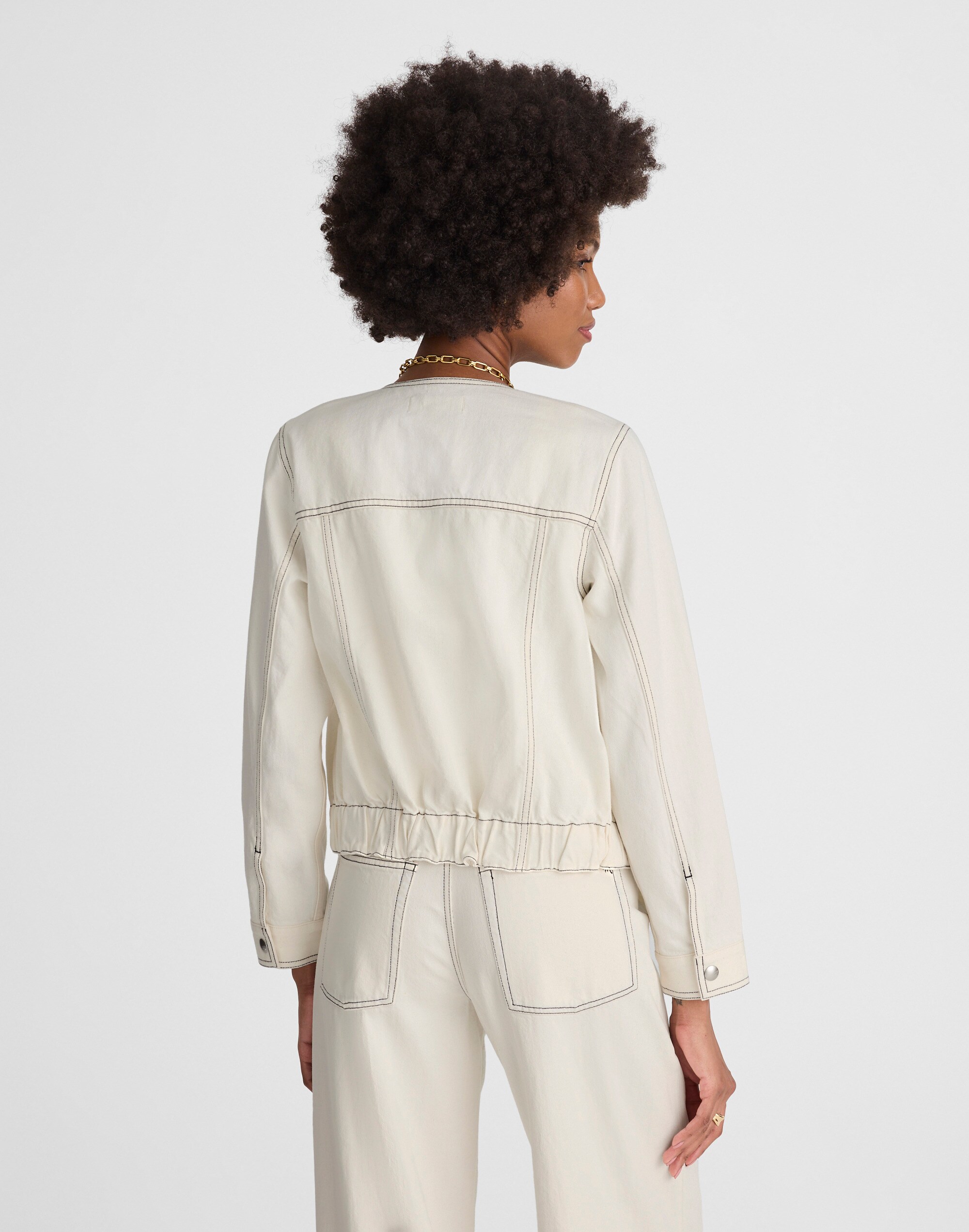 Denim Cinched Lady Jacket in Vintage Canvas Alternate Image 4