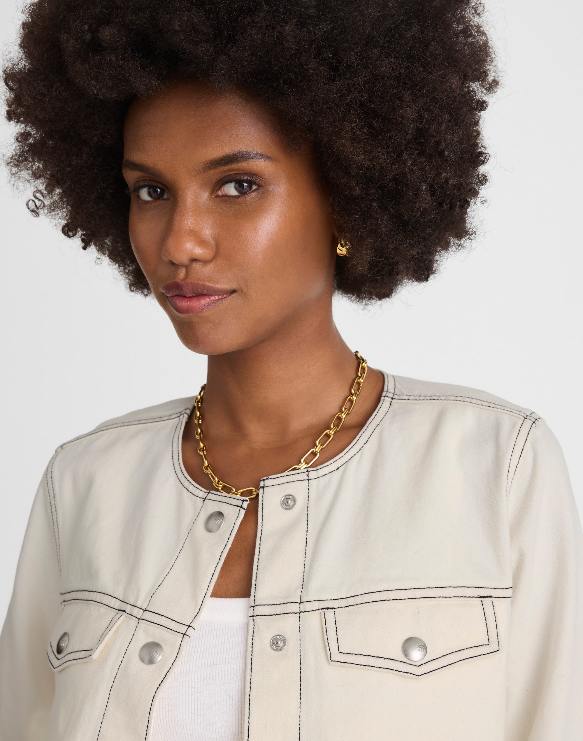 Denim Cinched Lady Jacket in Vintage Canvas Alternate Image 5