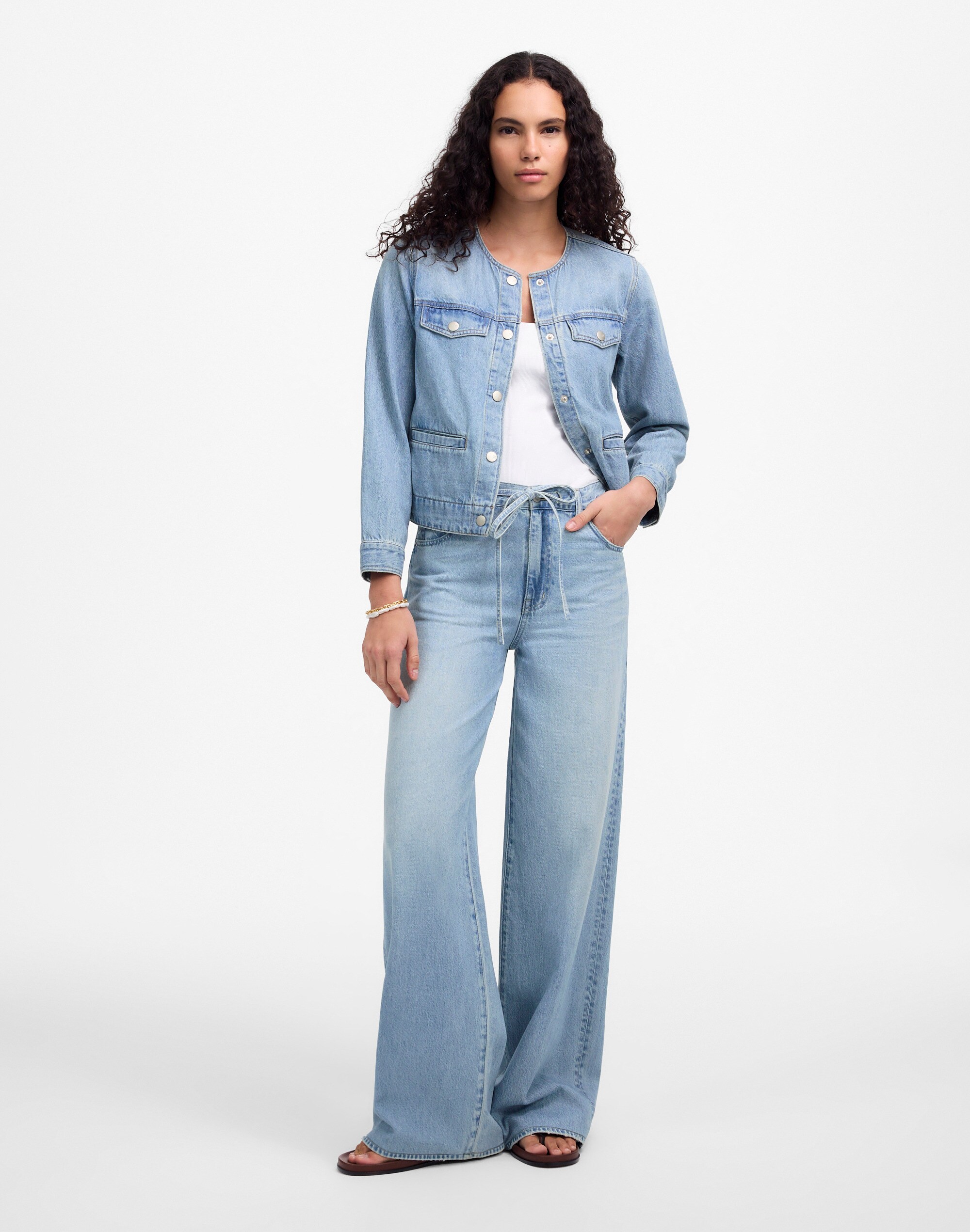 Cinched Lady Jacket in Ashbury Wash: Airy Denim Edition Alternate Image 1