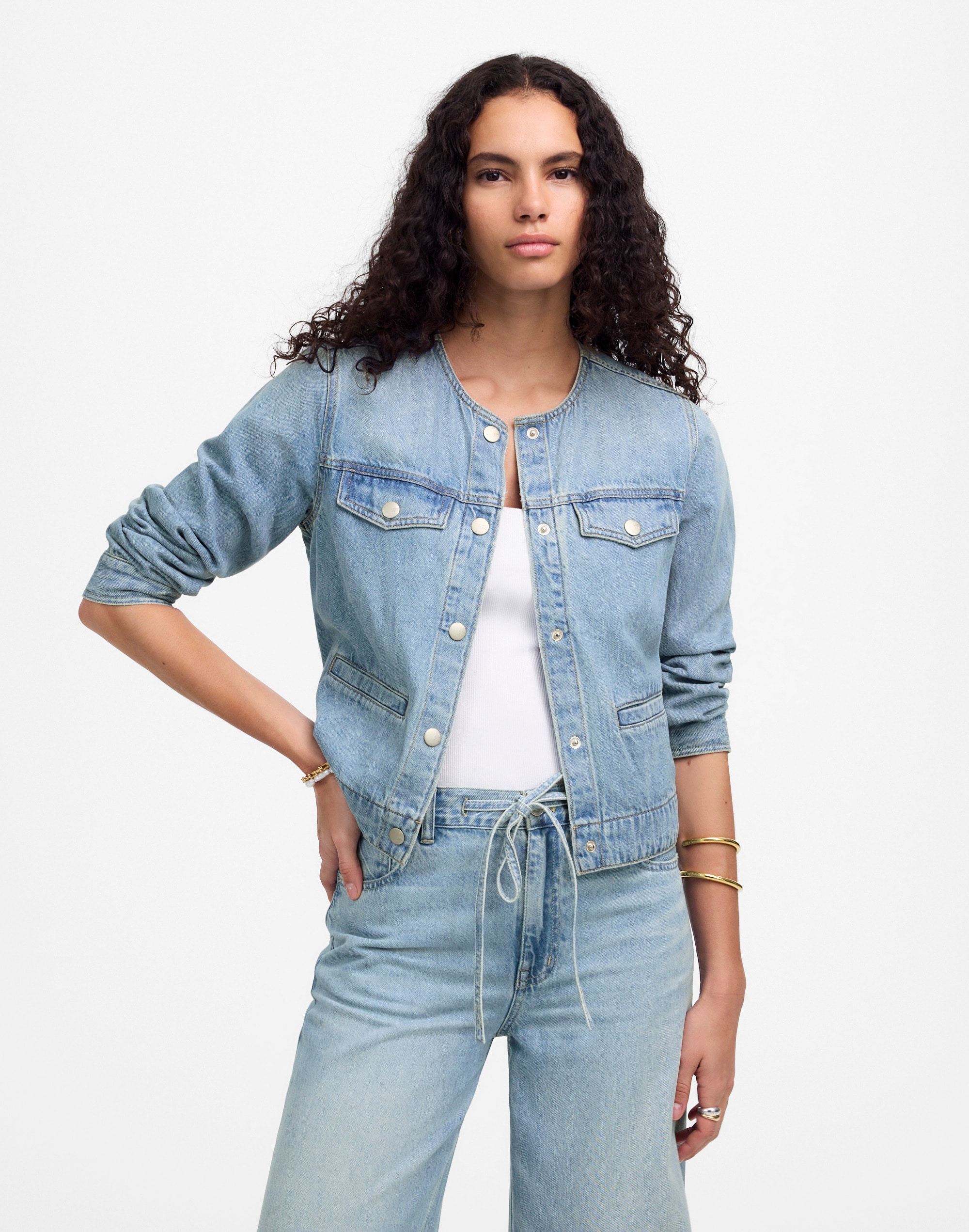 Cinched Lady Jacket in Ashbury Wash: Airy Denim Edition