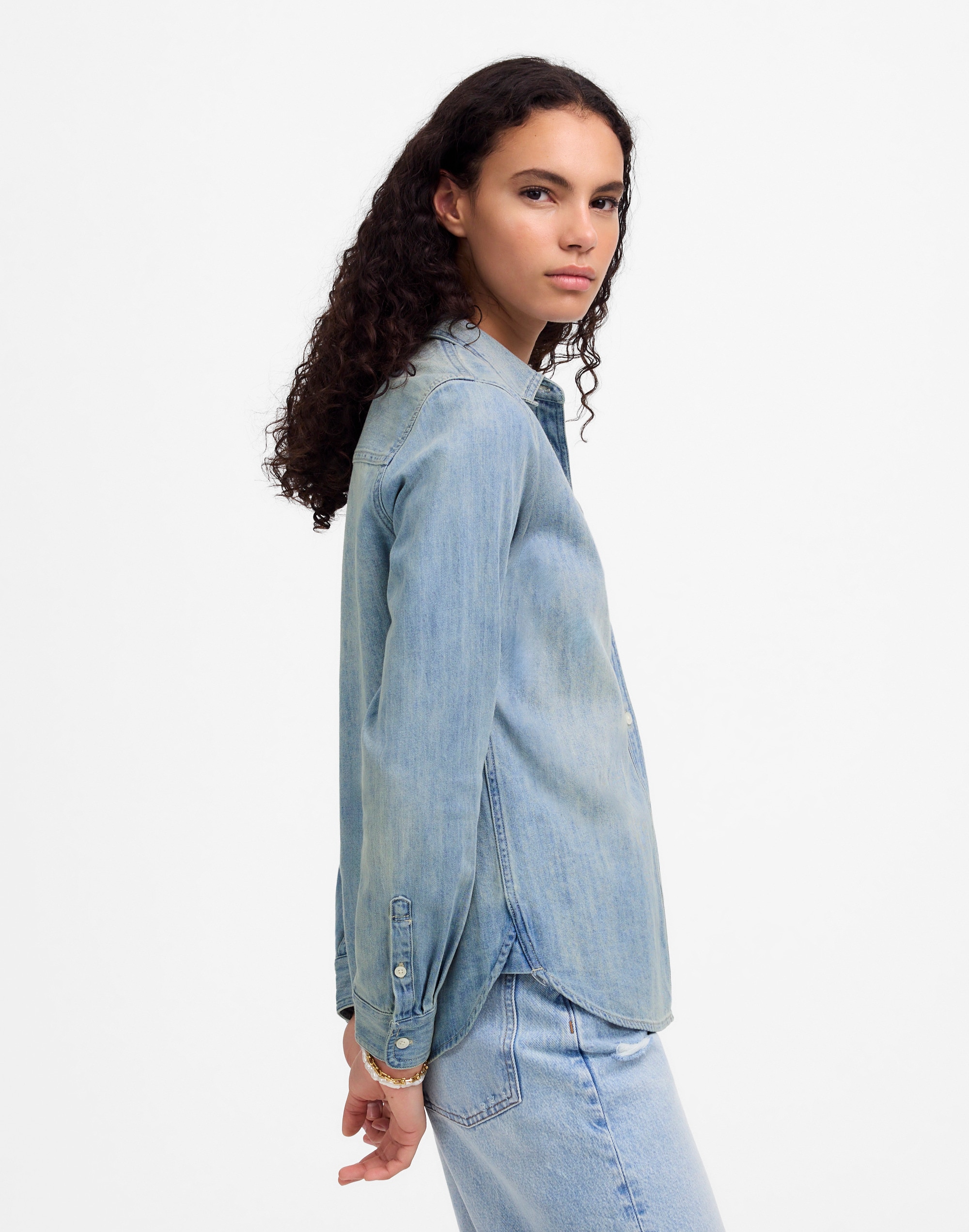 Shrunken Denim Shirt in Kelleyville Wash