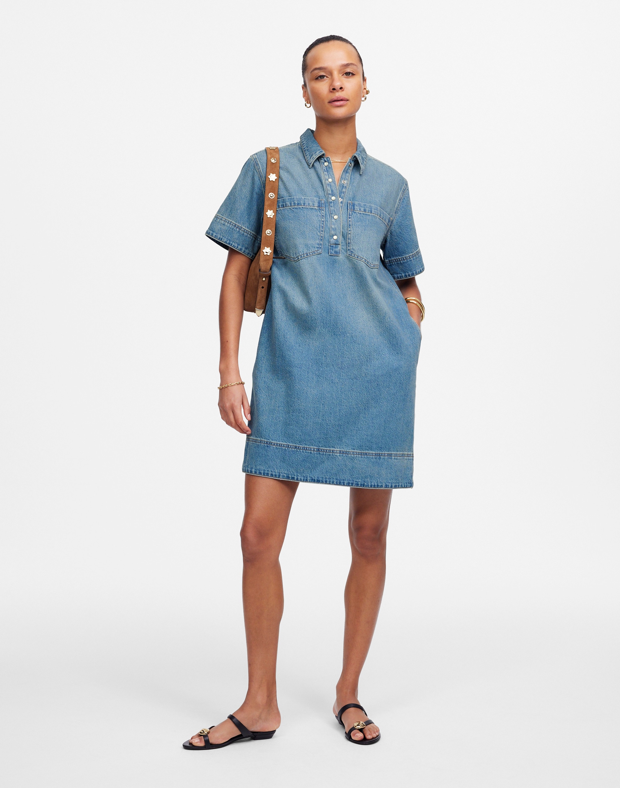 Denim Popover Dress