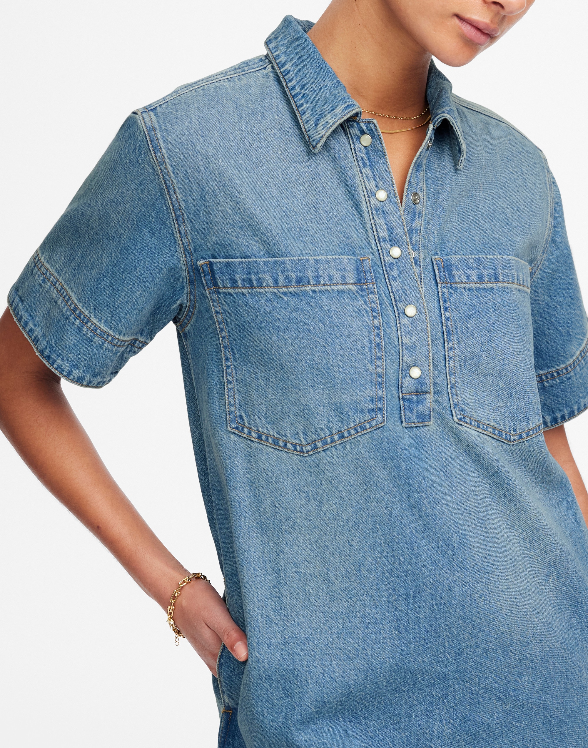 Denim Popover Dress