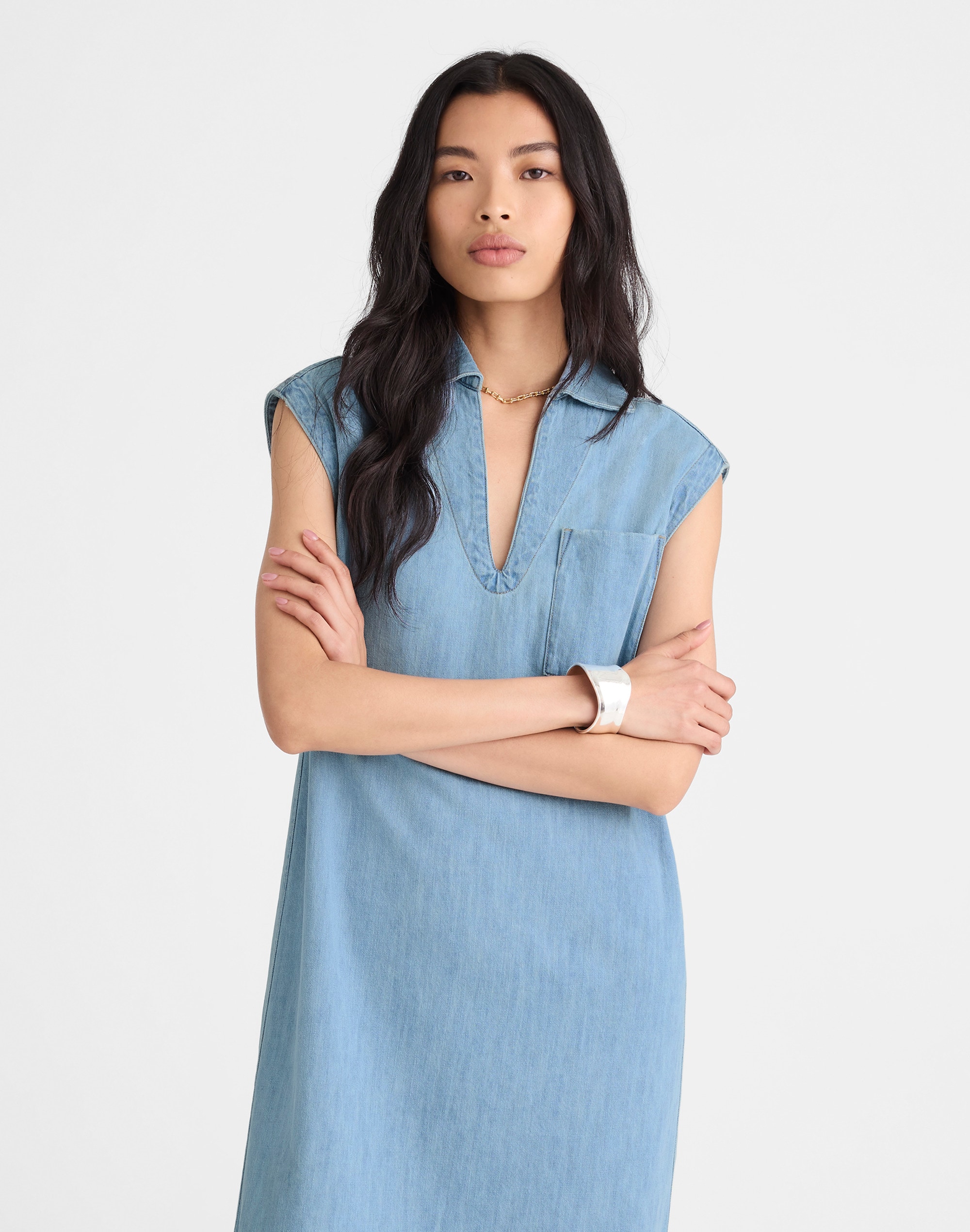 Denim Tunic Dress in Kelleyville Wash Alternate Image 1