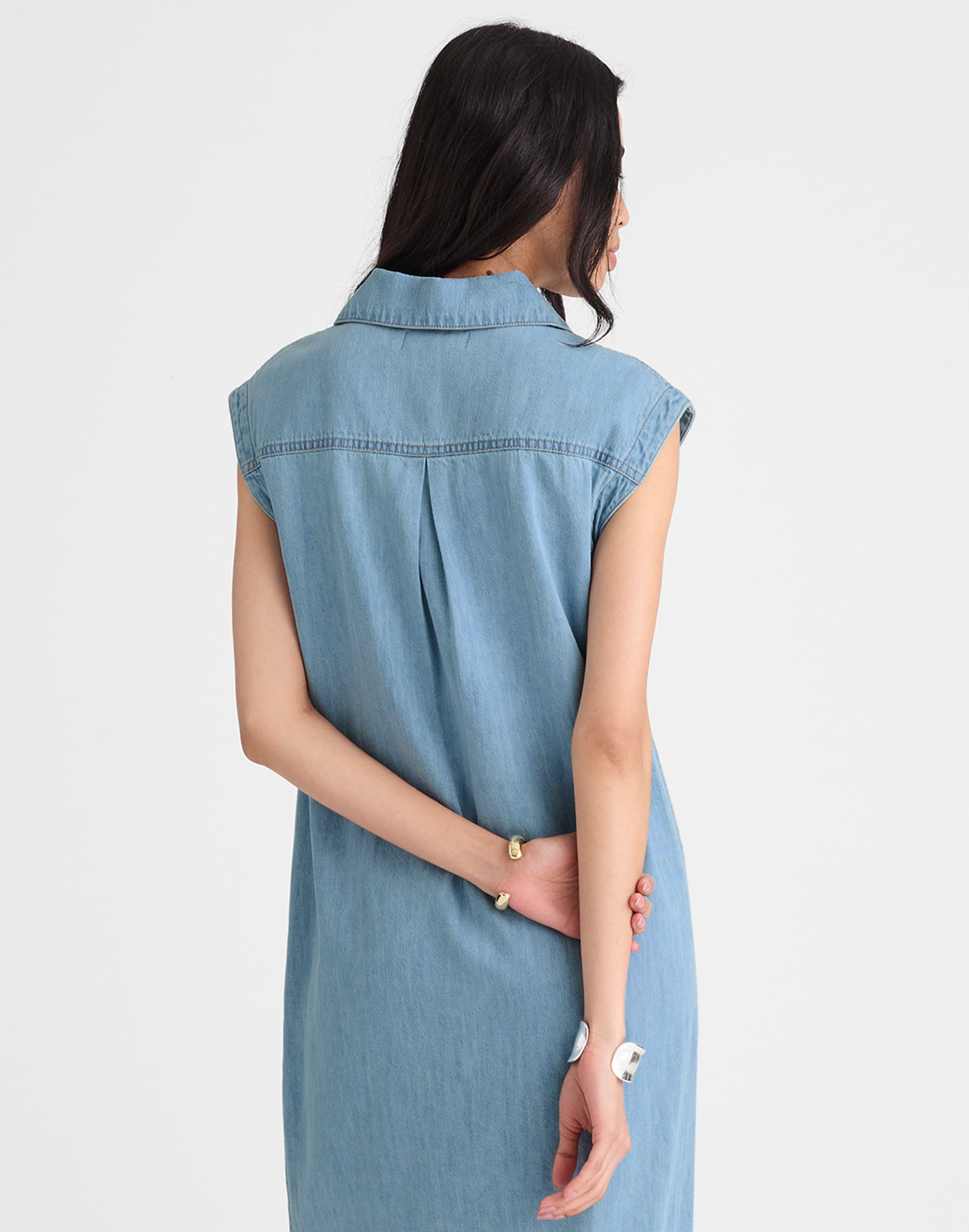 Denim Tunic Dress in Kelleyville Wash Alternate Image 4
