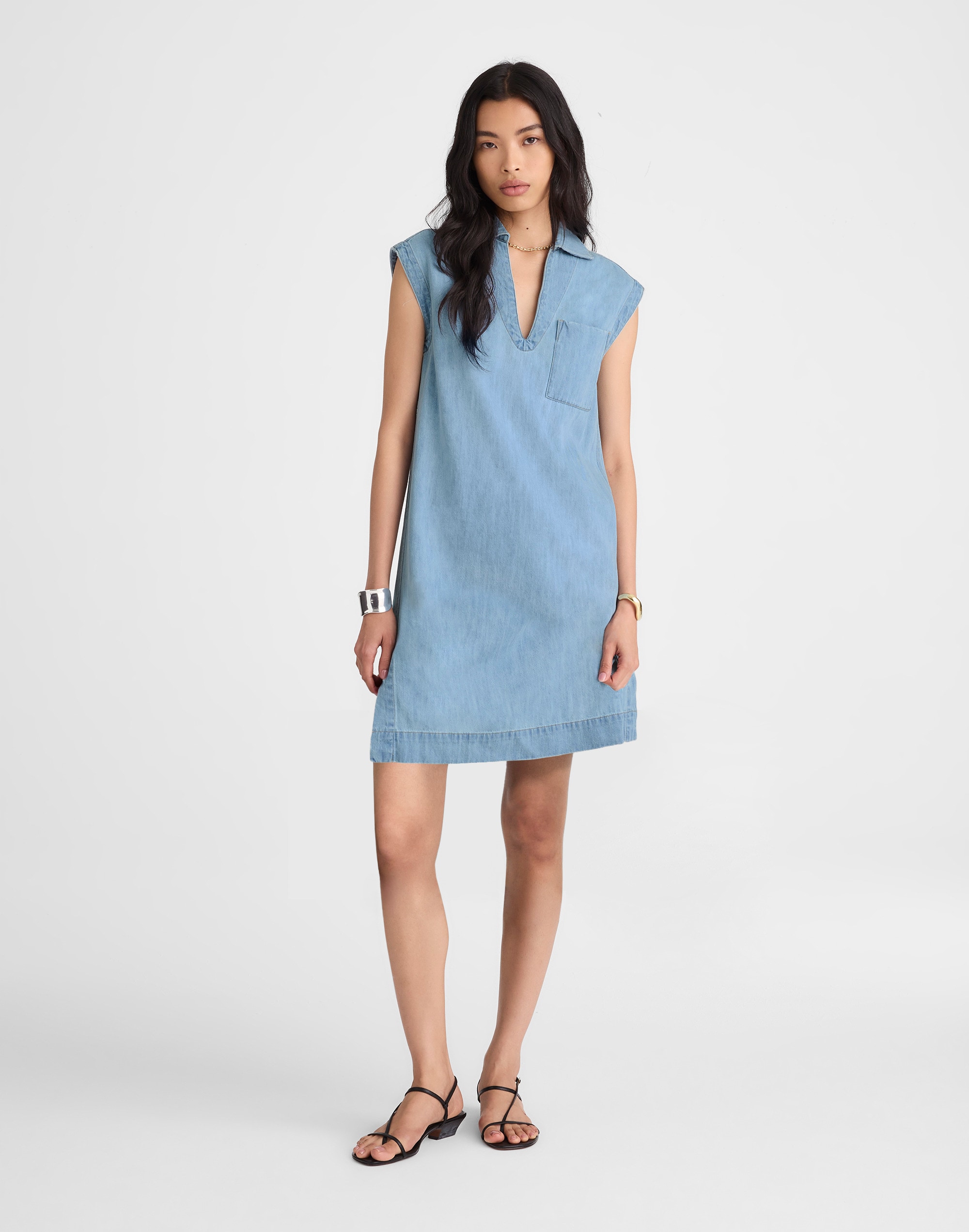 Denim Tunic Dress in Kelleyville Wash