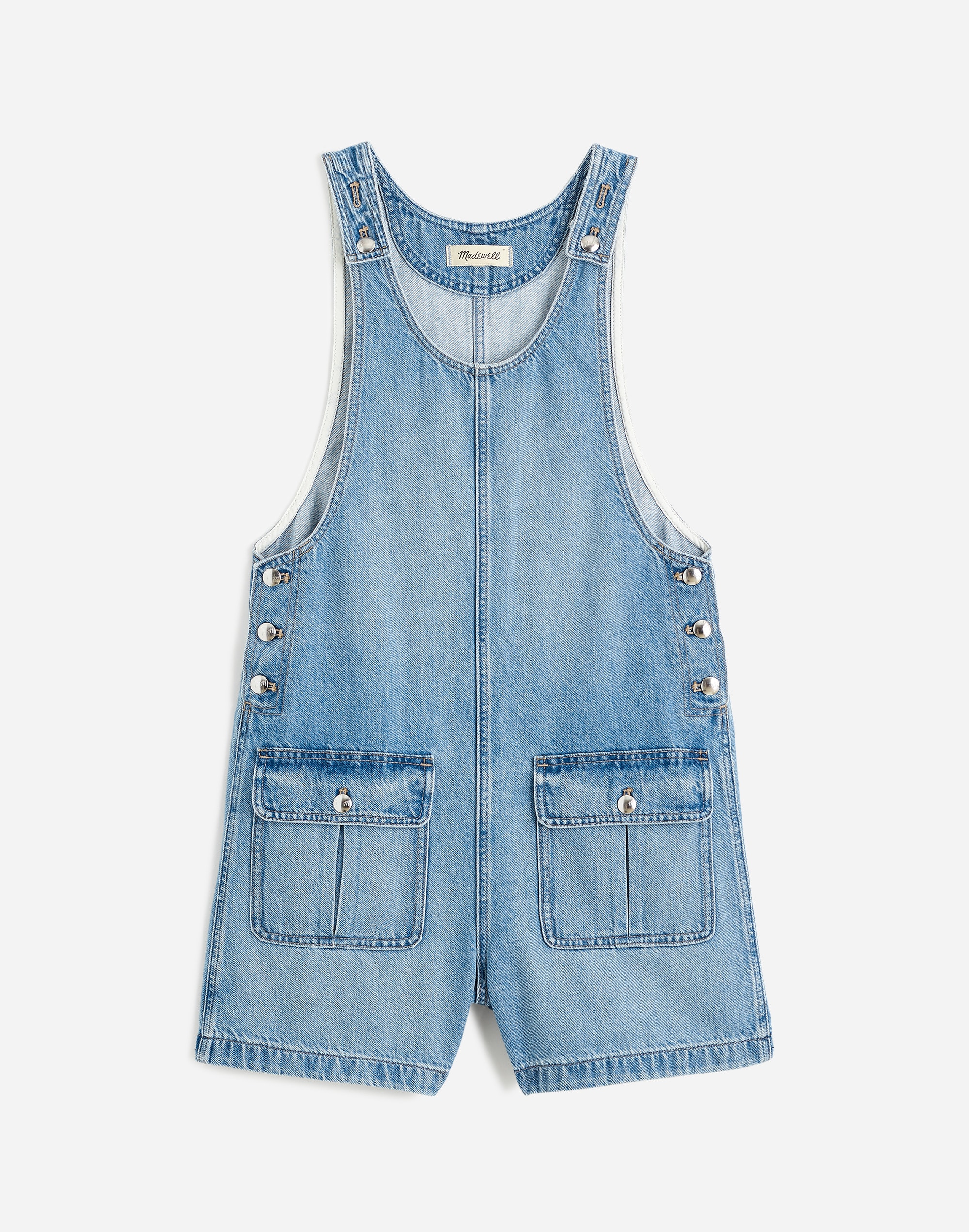 Scoopneck Denim Shortalls in Allenwood Wash Alternate Image 6