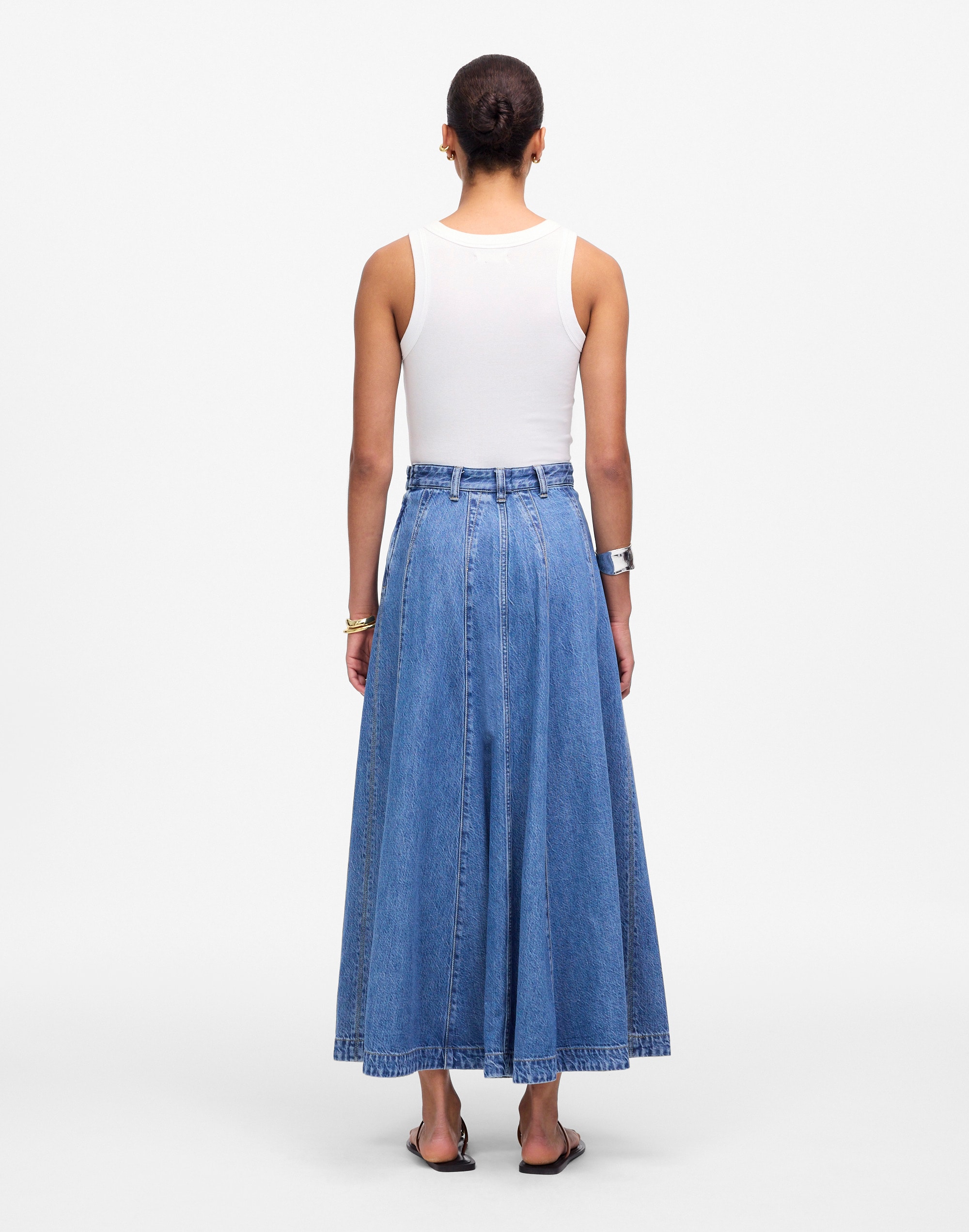 Midi Skirt in Robertson Wash: Airy Denim Edition Alternate Image 4