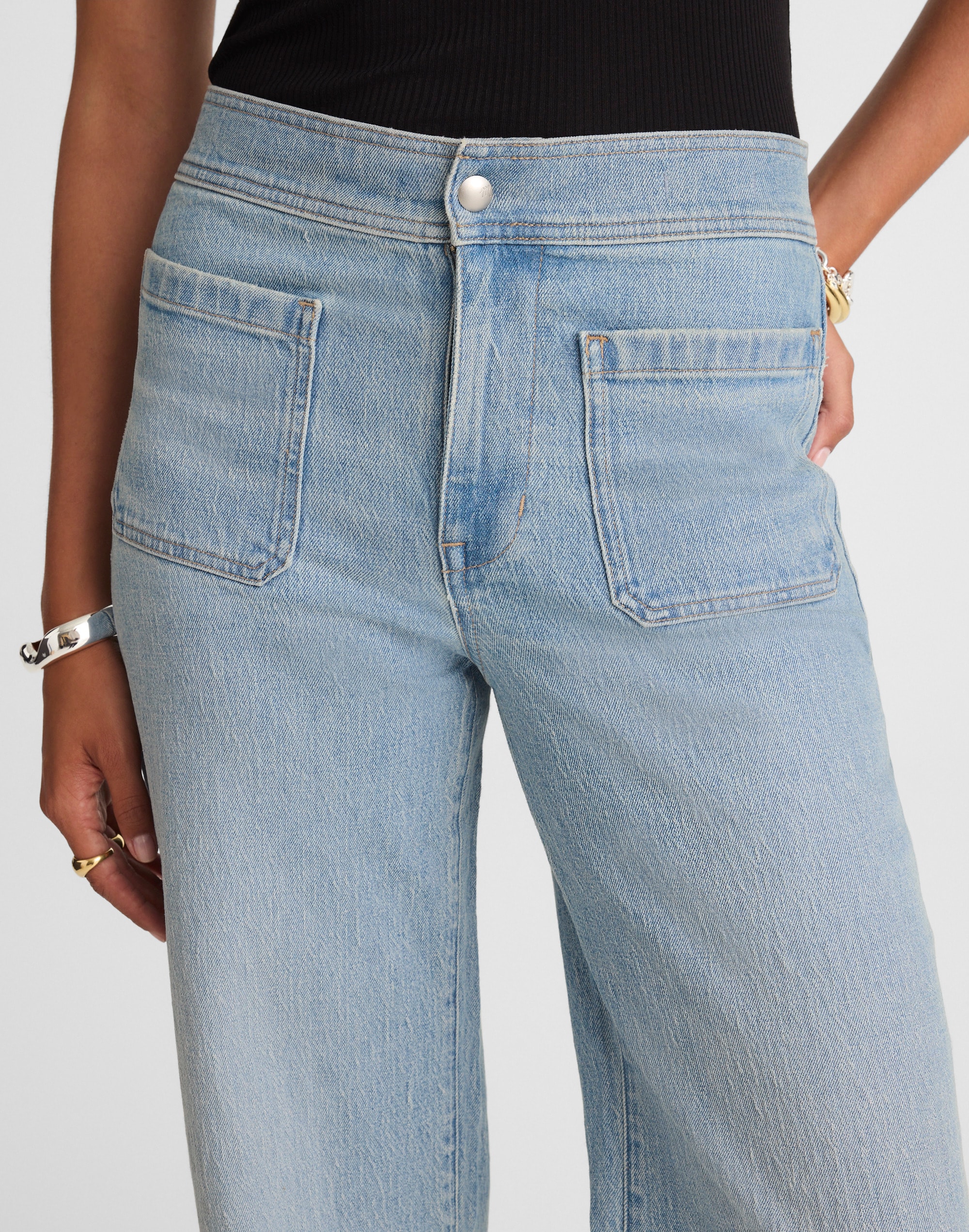 The Emmett Wide-Leg Full Length Jean: Patch Pocket Edition