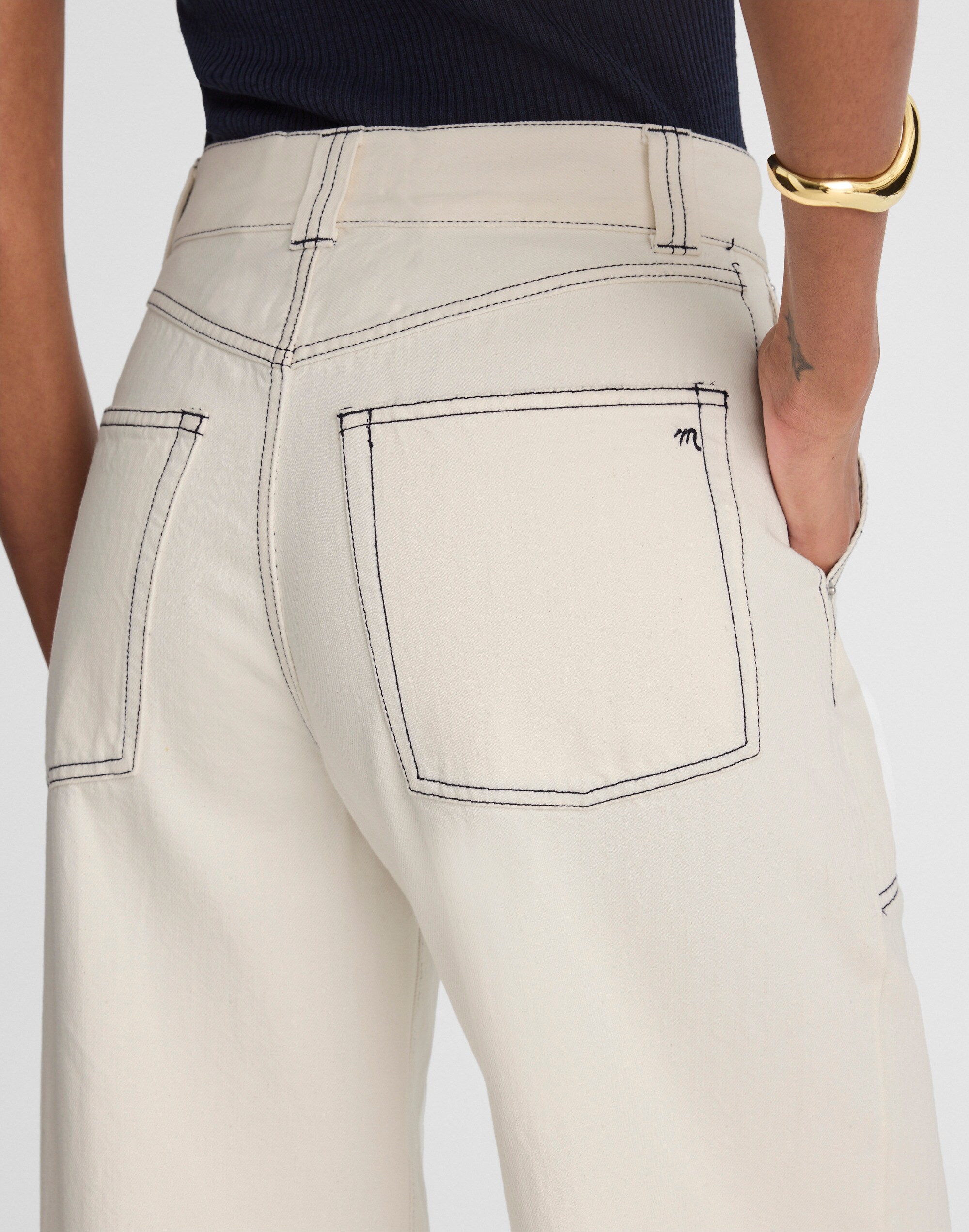 Superwide-Leg Utility Jeans in Vintage Canvas Alternate Image 5