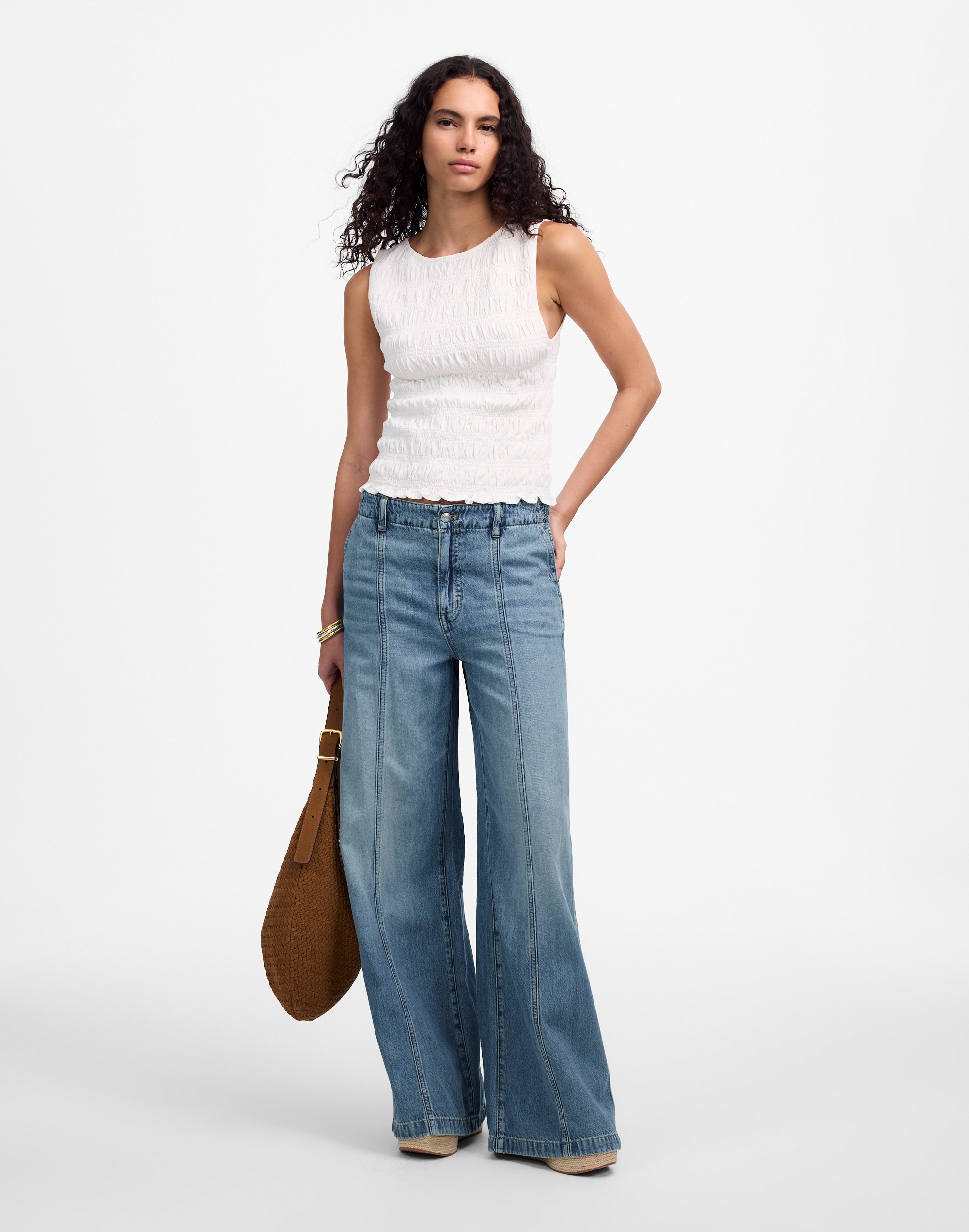 Wide-Sweep Trousers: Airy Denim Edition