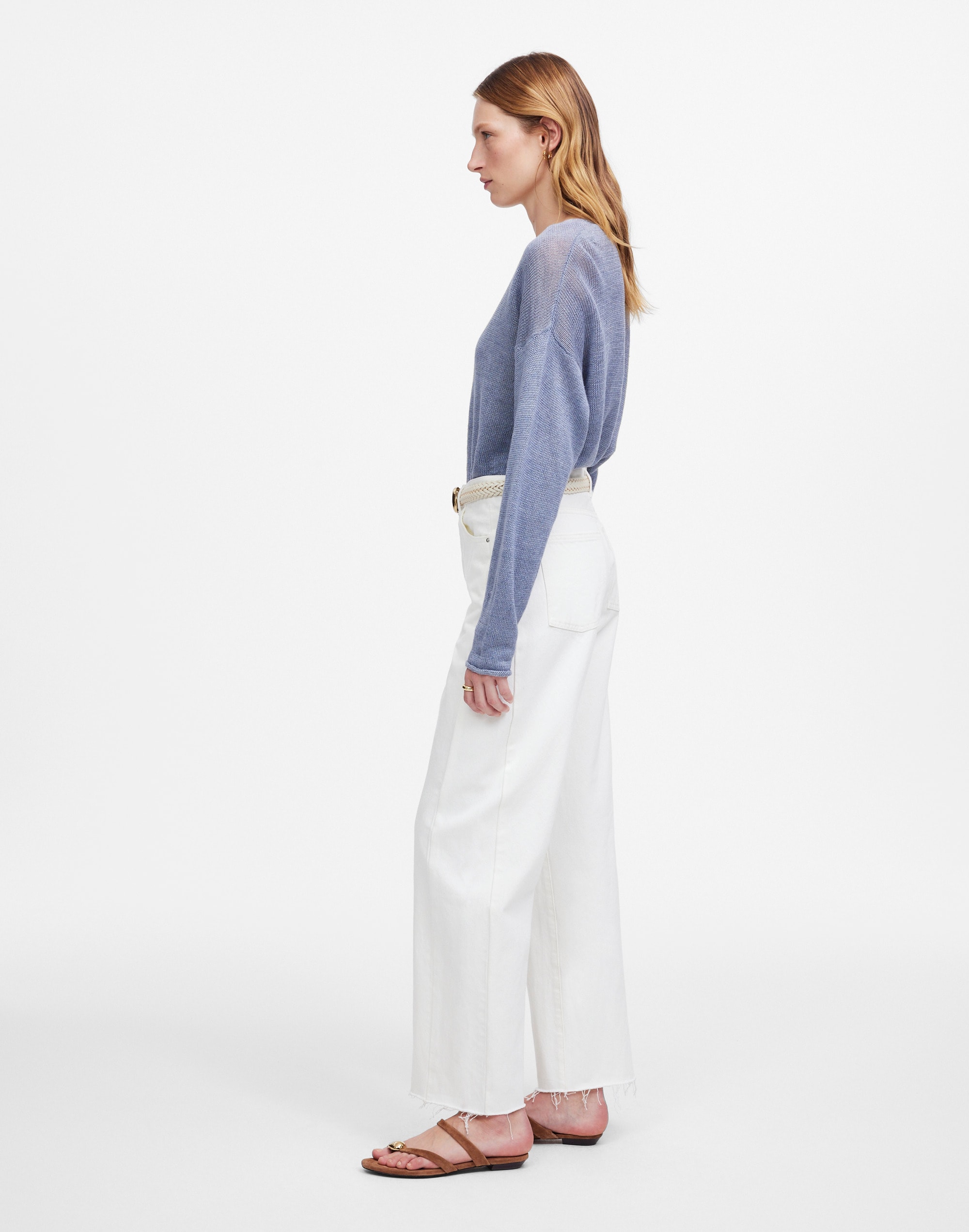 Tall Pieced Barrel-Leg Jeans