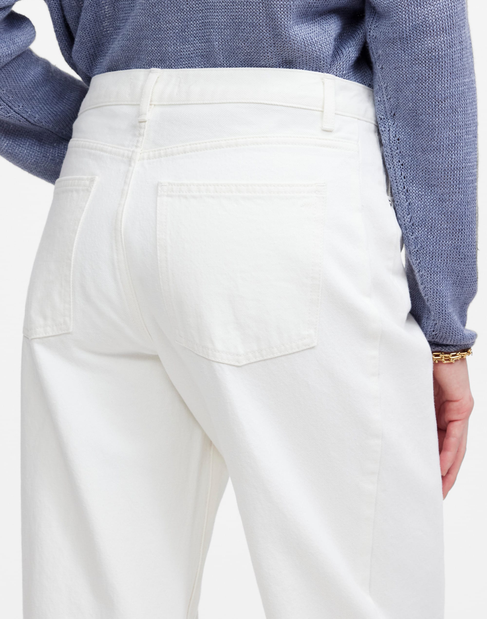 Pieced Barrel-Leg Jeans