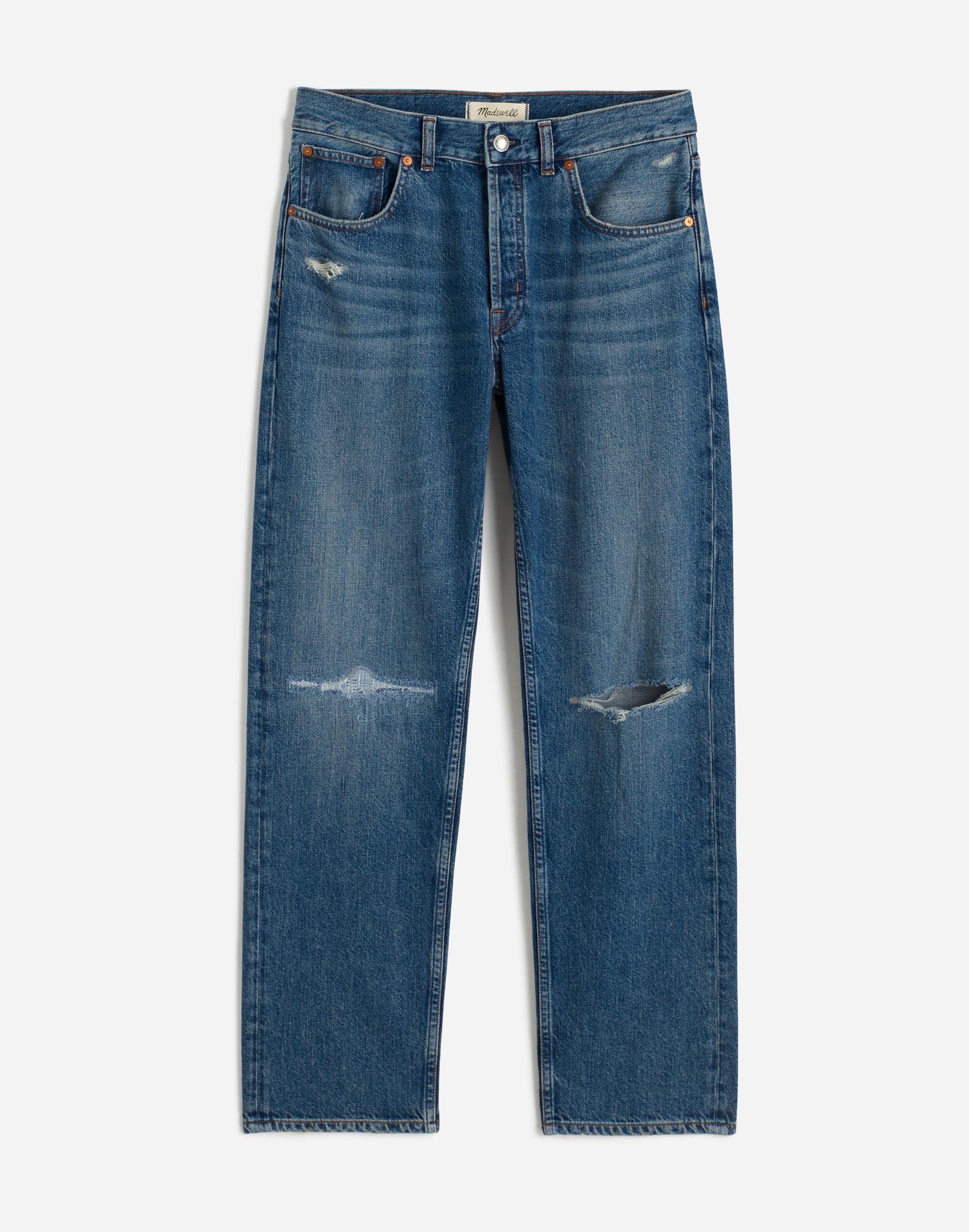The Dean Easy Straight Crop Jean in Labette Wash
