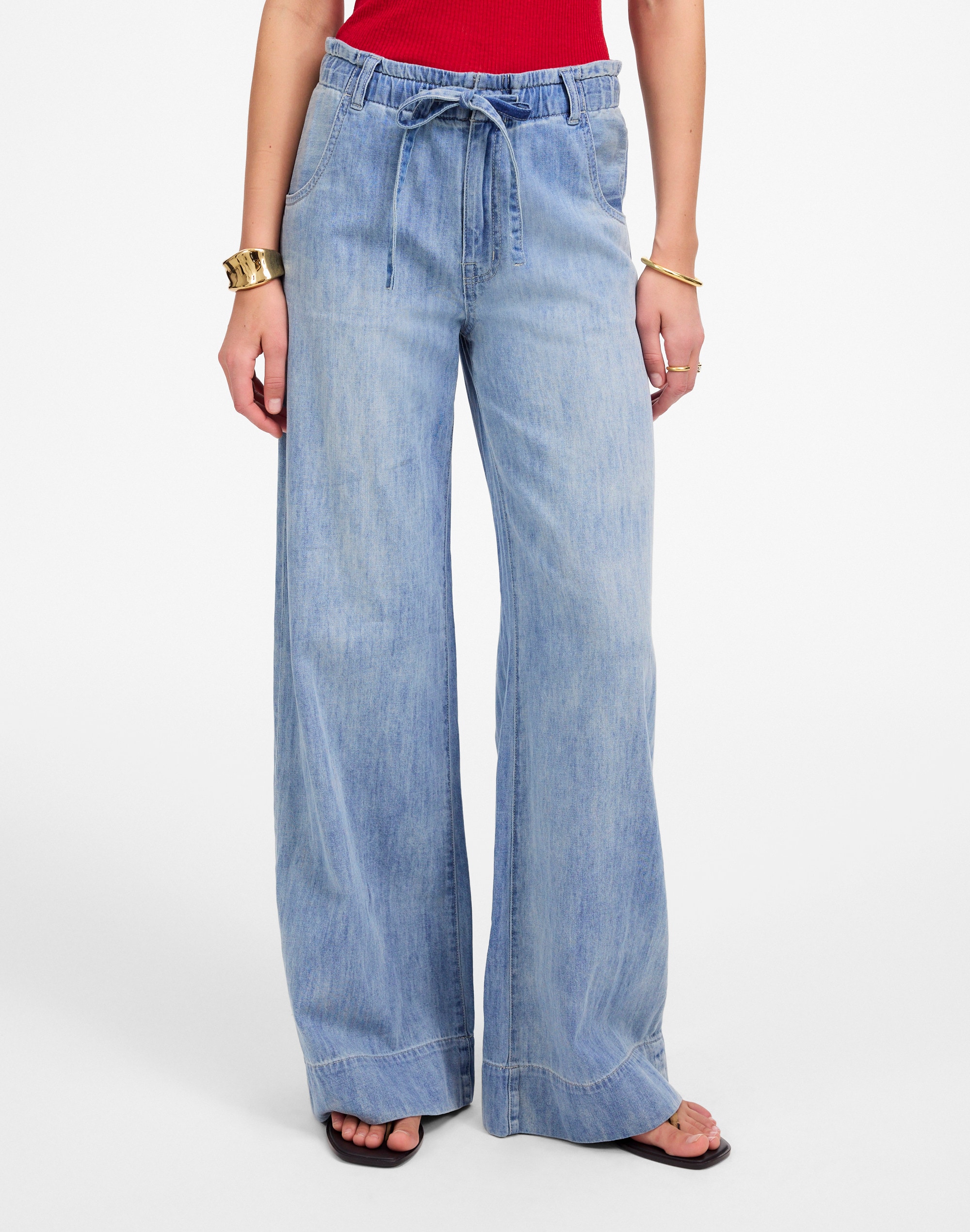 The Denim Pull-On Wide-Leg Pant in Kelleyville Wash Alternate Image 1
