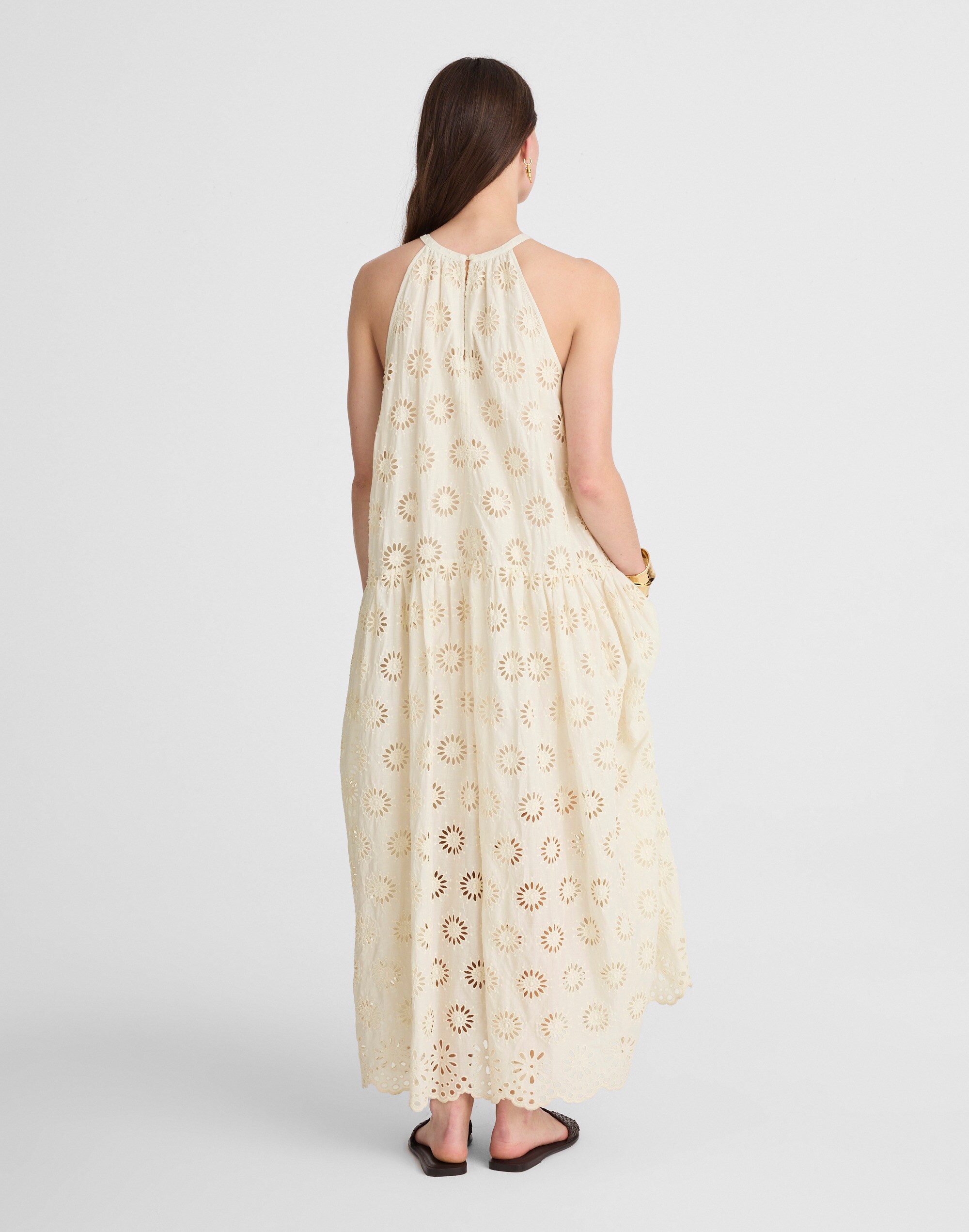 Embroidered Drop-Waist Maxi Dress Alternate Image 4