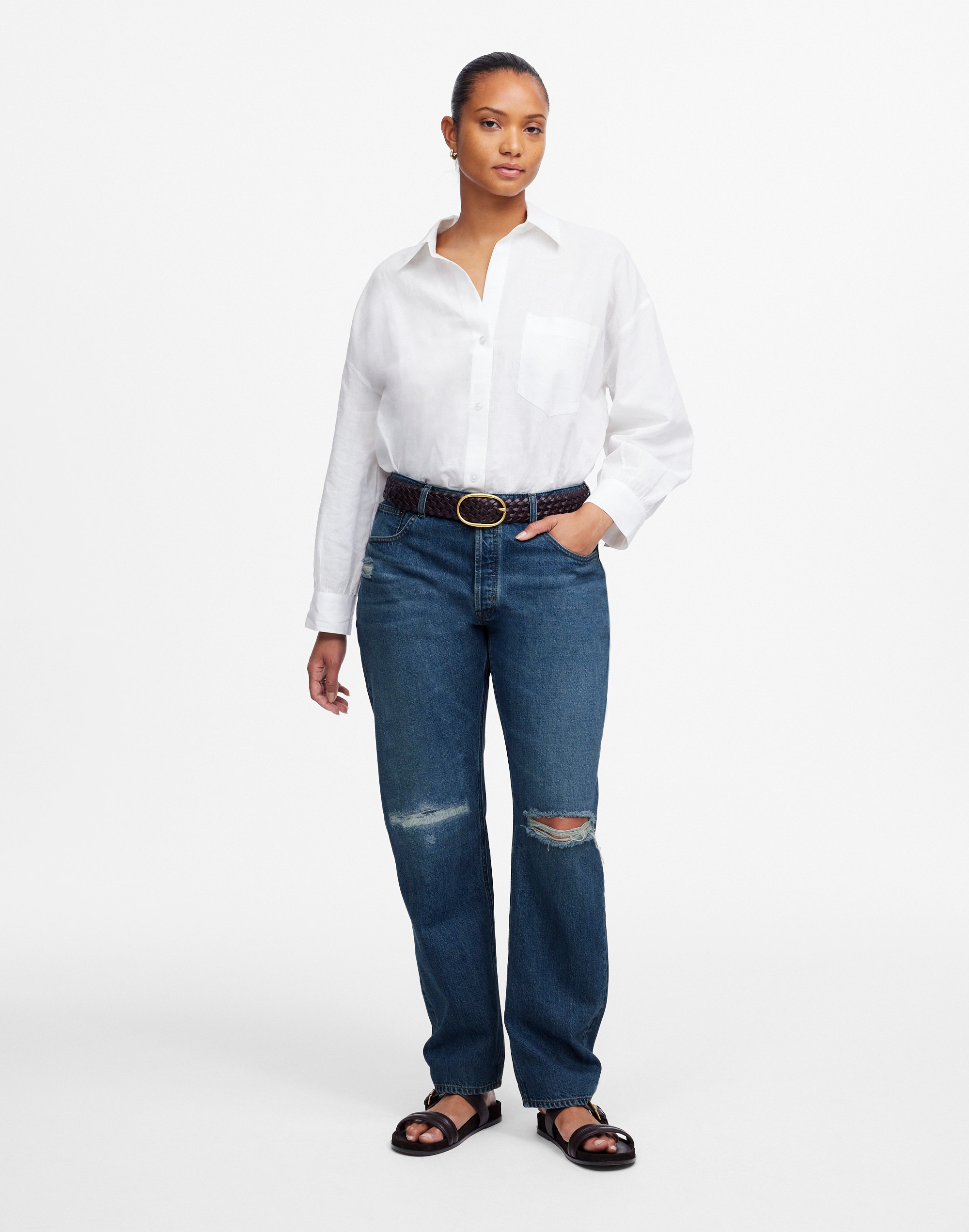 the curvy dean easy straight crop jean in labette wash