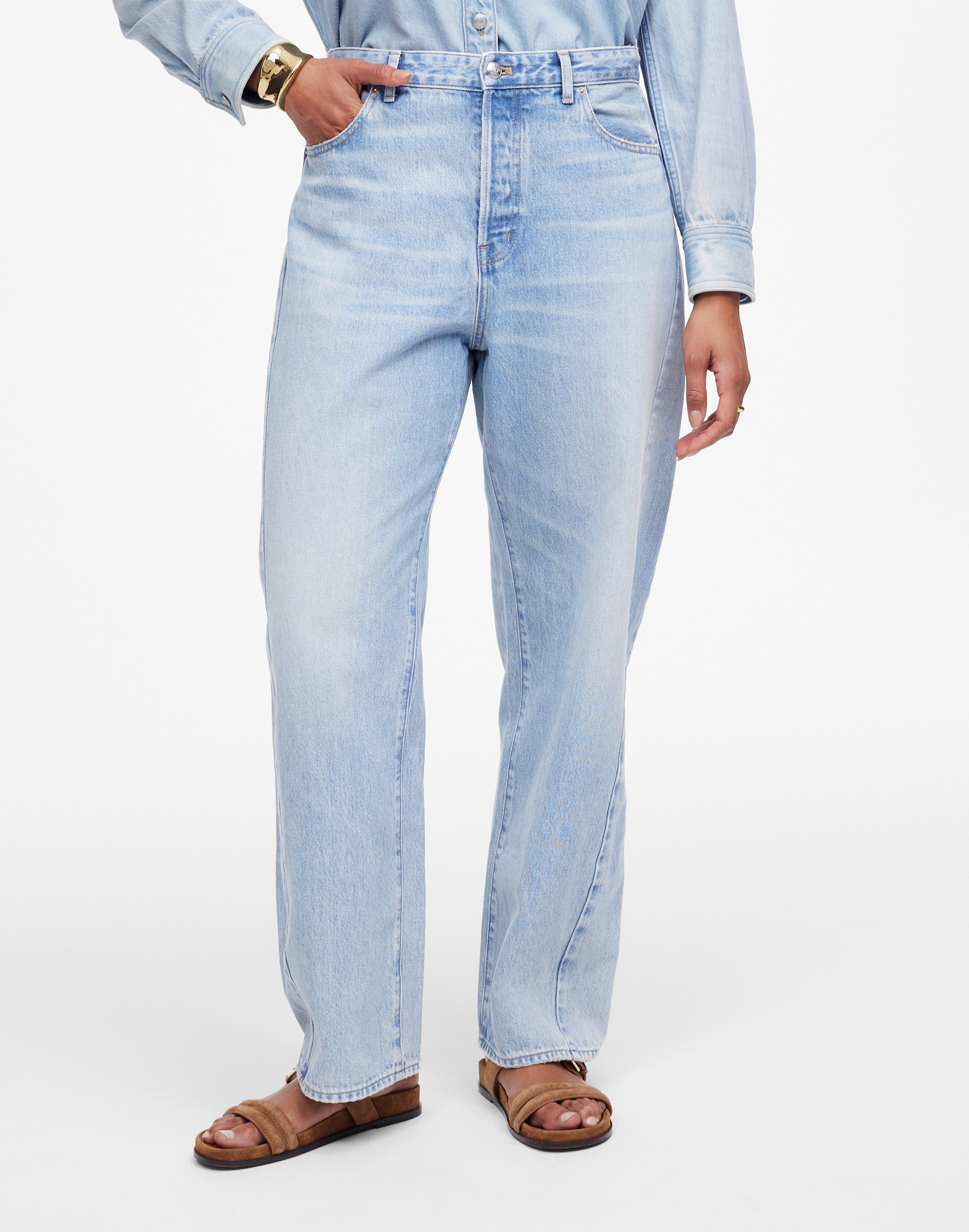 The Curvy Pieced Barrel-Leg Jean