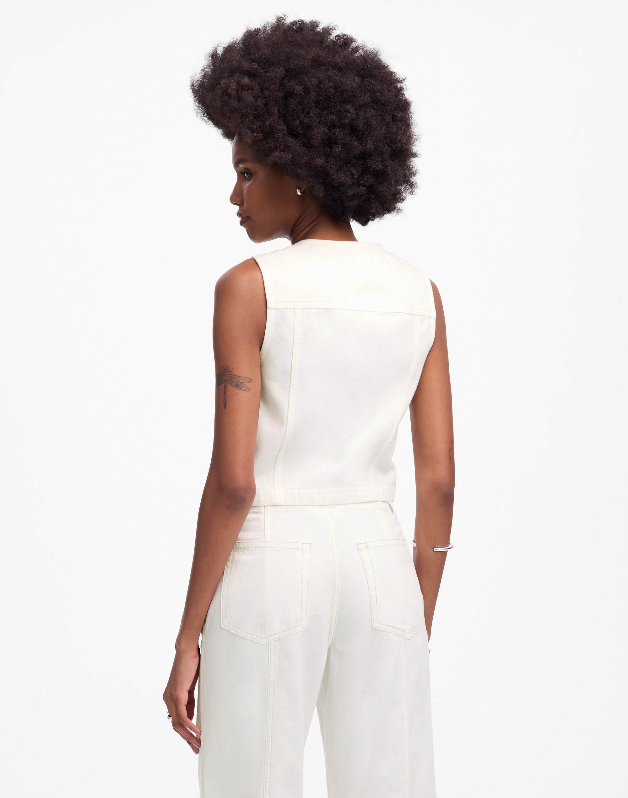 Cropped Denim Vest: Airy Denim Edition